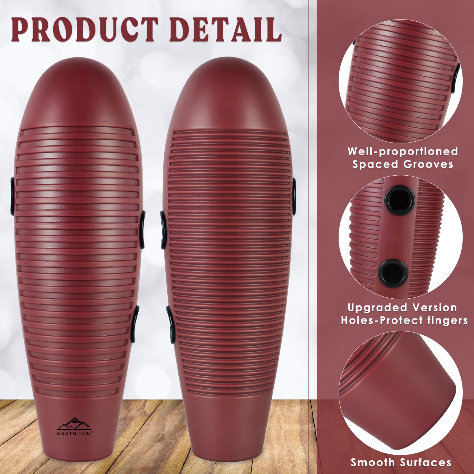 Eastrock Guiro Instrument 3.9''X13'' Fish Shaped Latin Percussion Instrument With 2 Scrapers Guiro Instrument Musical Training T