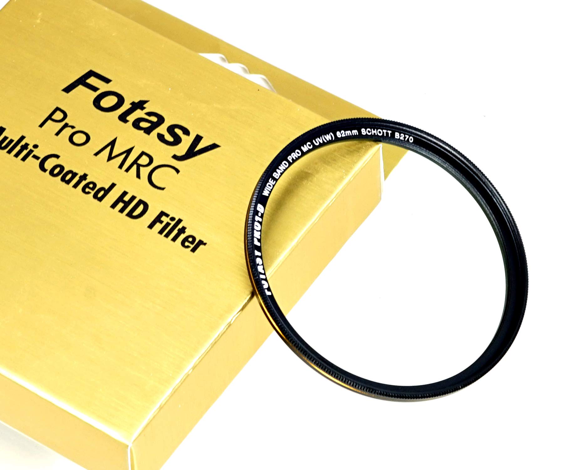Fotasy 62Mm Ultra Slim Uv Protection Lens Filter, Nano Coatings Mrc Multi Resistant Coating Oil Water Scratch, 16 Layers Multico