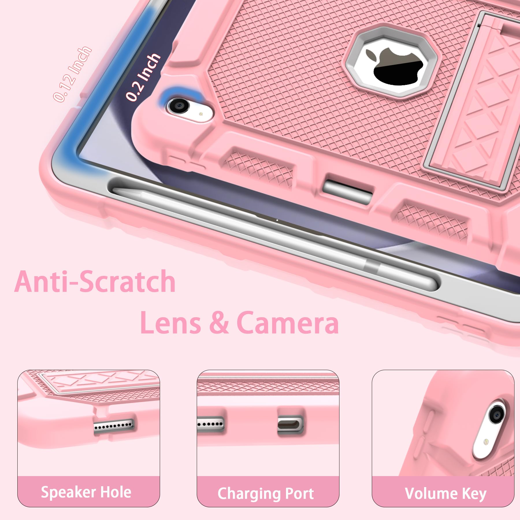 Rantice Ipad 10Th Generation Case, Ipad Case 10.9 Inch, Ipad 10Th Gen Case With Pencil Holder Heavy Duty Shockproof Rugged Prote