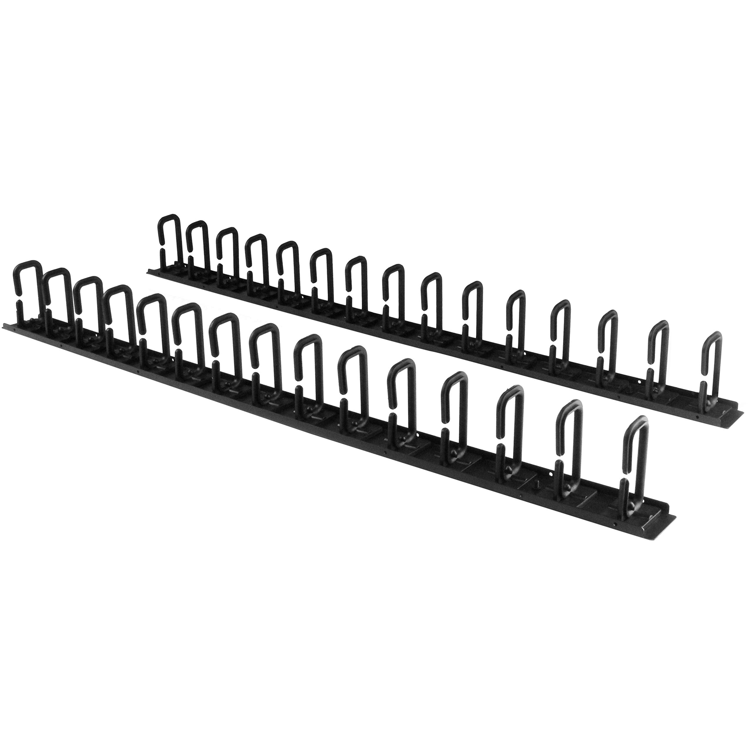 Startech.Com Vertical 40U Server Rack Cable Management W/ D Ring Hooks   40U Network Rack Cord Manager Panels   2X 3Ft Wire Orga
