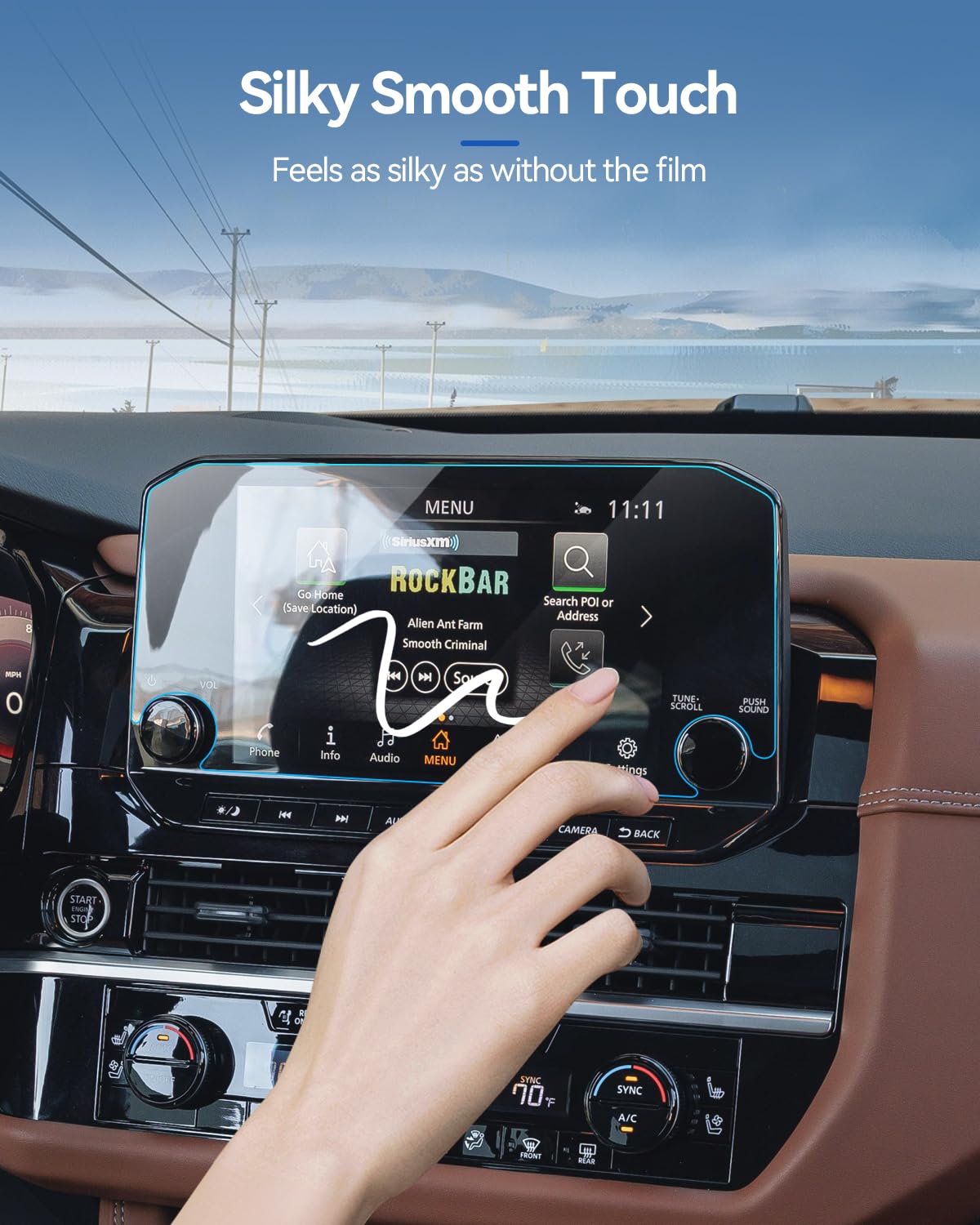 Lantu 2Pcs Car Screen Protector For 2022 2023 2024 Nissan Pathfinder(Sl/Platinum) Accessories Navigation Nano Touchscreen Protec