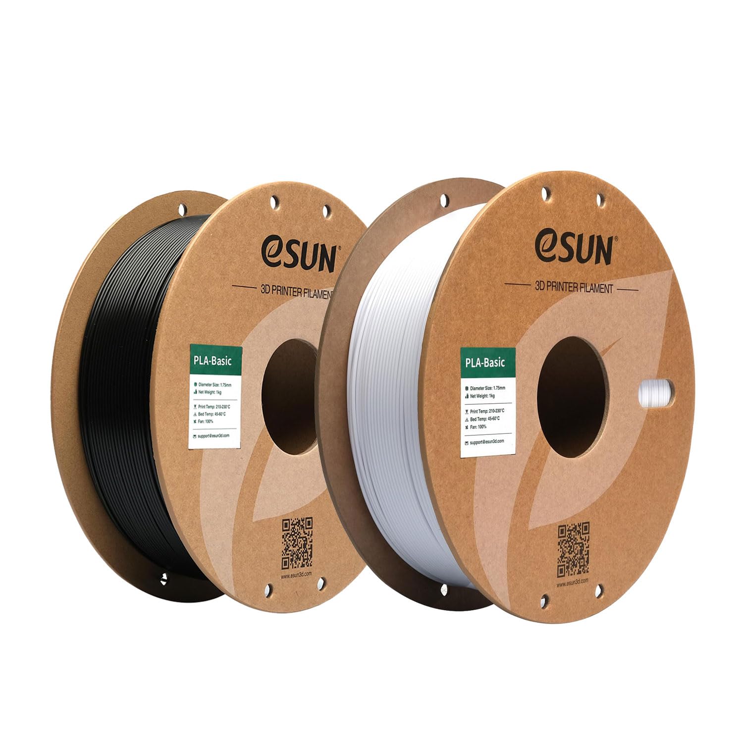 eSUN PLA Basic Filament 1.75mm, 1KG Spool (2.2 LBS) High Speed Printing 3D Printer PLA Filament, Designed for Fast Printing, Bla