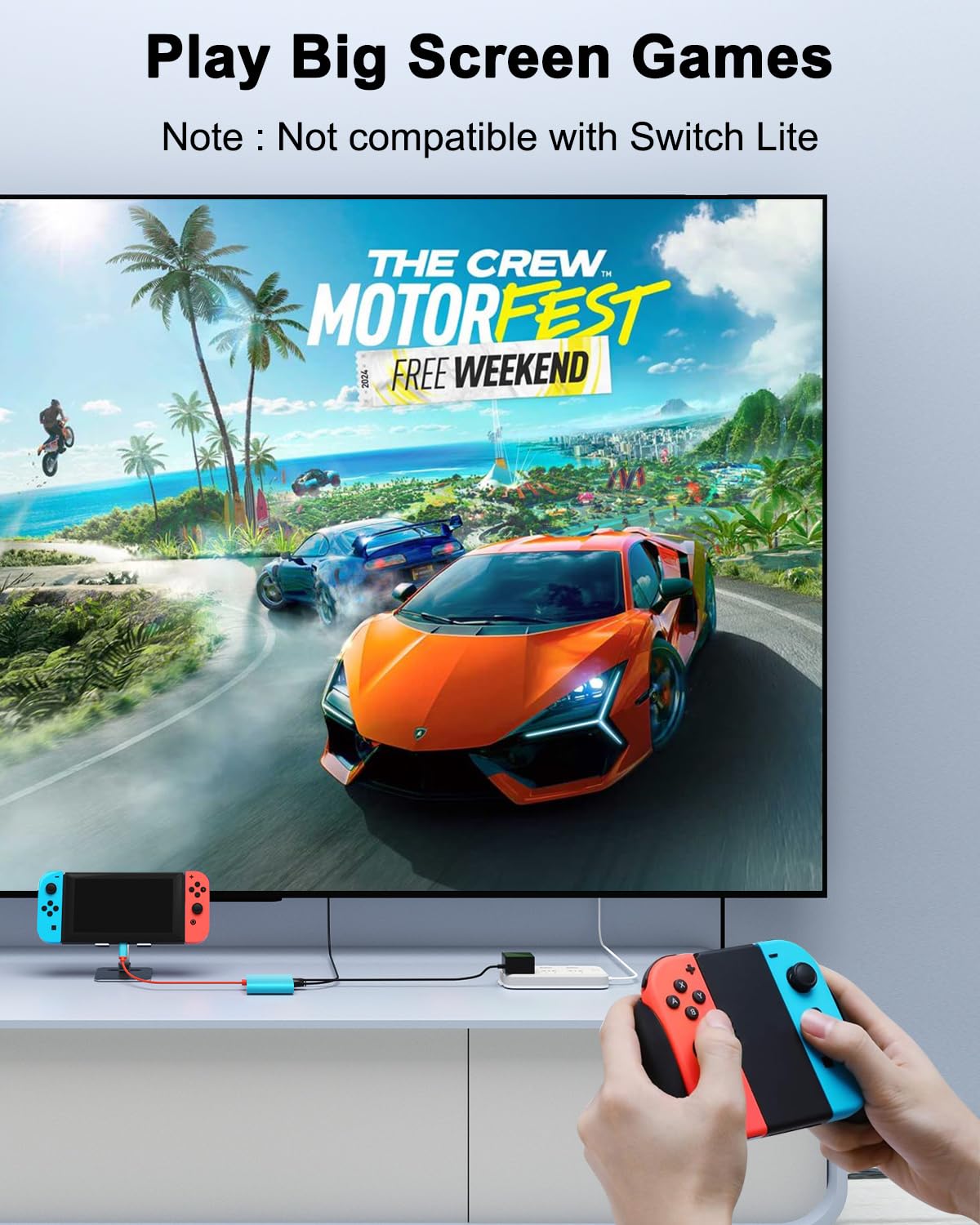 Dnkeaur Switch Dock For Nintendo Switch & Oled, Nintendo Switch Docking Station For Tv,Nintendo Switch Base Accessories,Portable