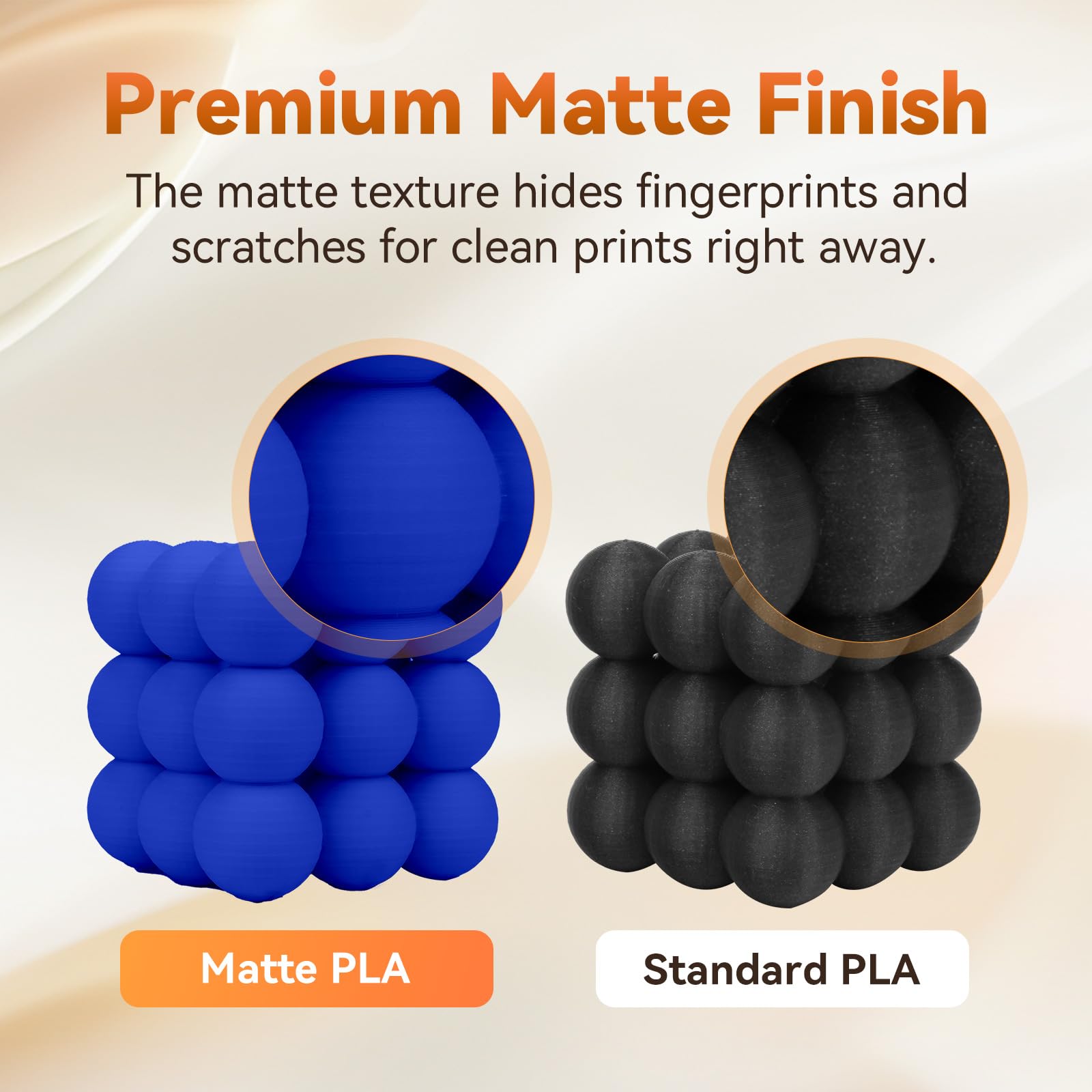 Flashforge Pla Filament 1.75Mm +/- 0.02Mm, Matte Blue 3D Printer Filament 1Kg (2.2Lbs) Spool, Excellent Printing Performance, Ea