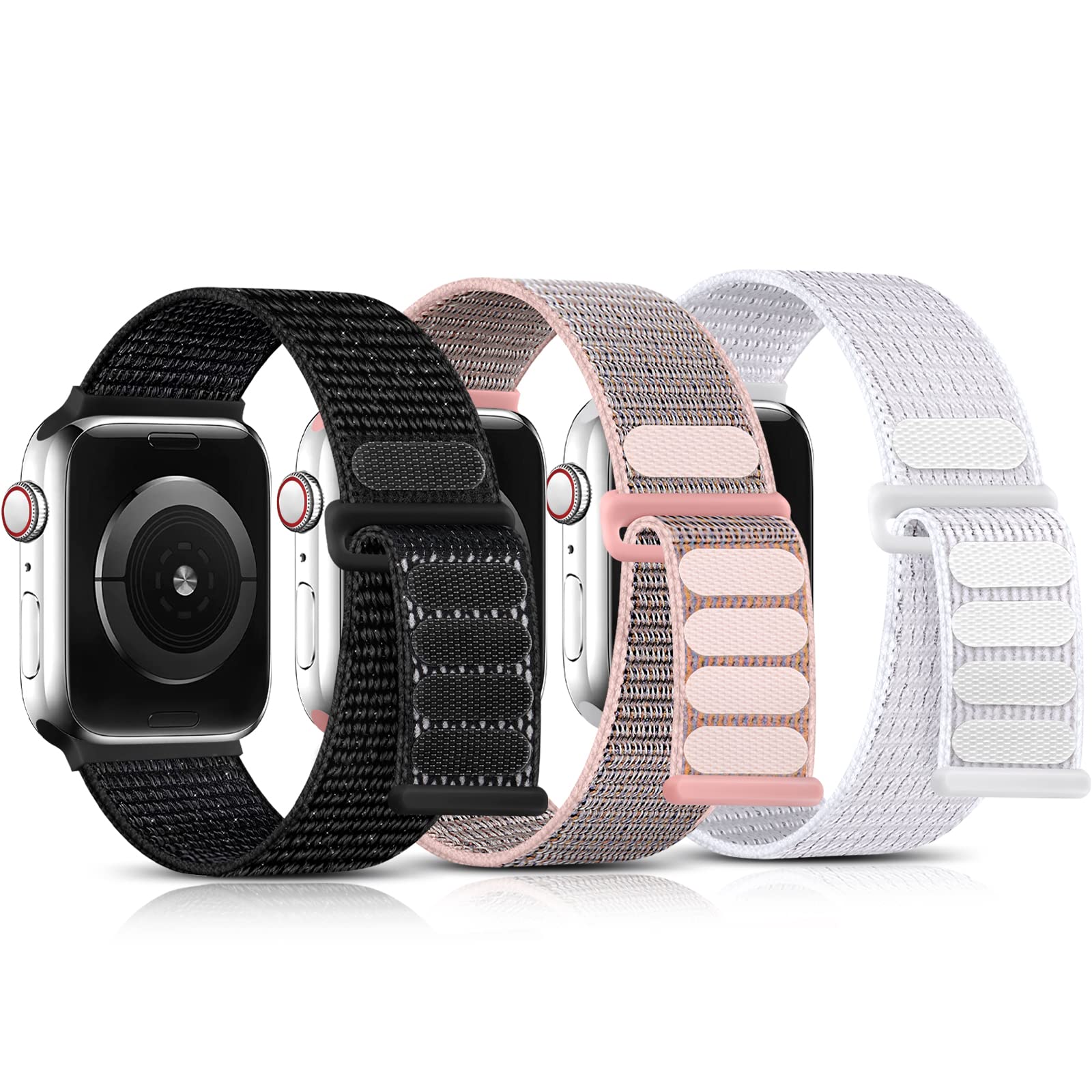 Sport Loop Bands Compatible With Apple Watch 40Mm 38Mm 41Mm 42Mm 44Mm 45Mm 49Mm, Woven Nylon Strap For Iwatch Ultra Series 9 8 7