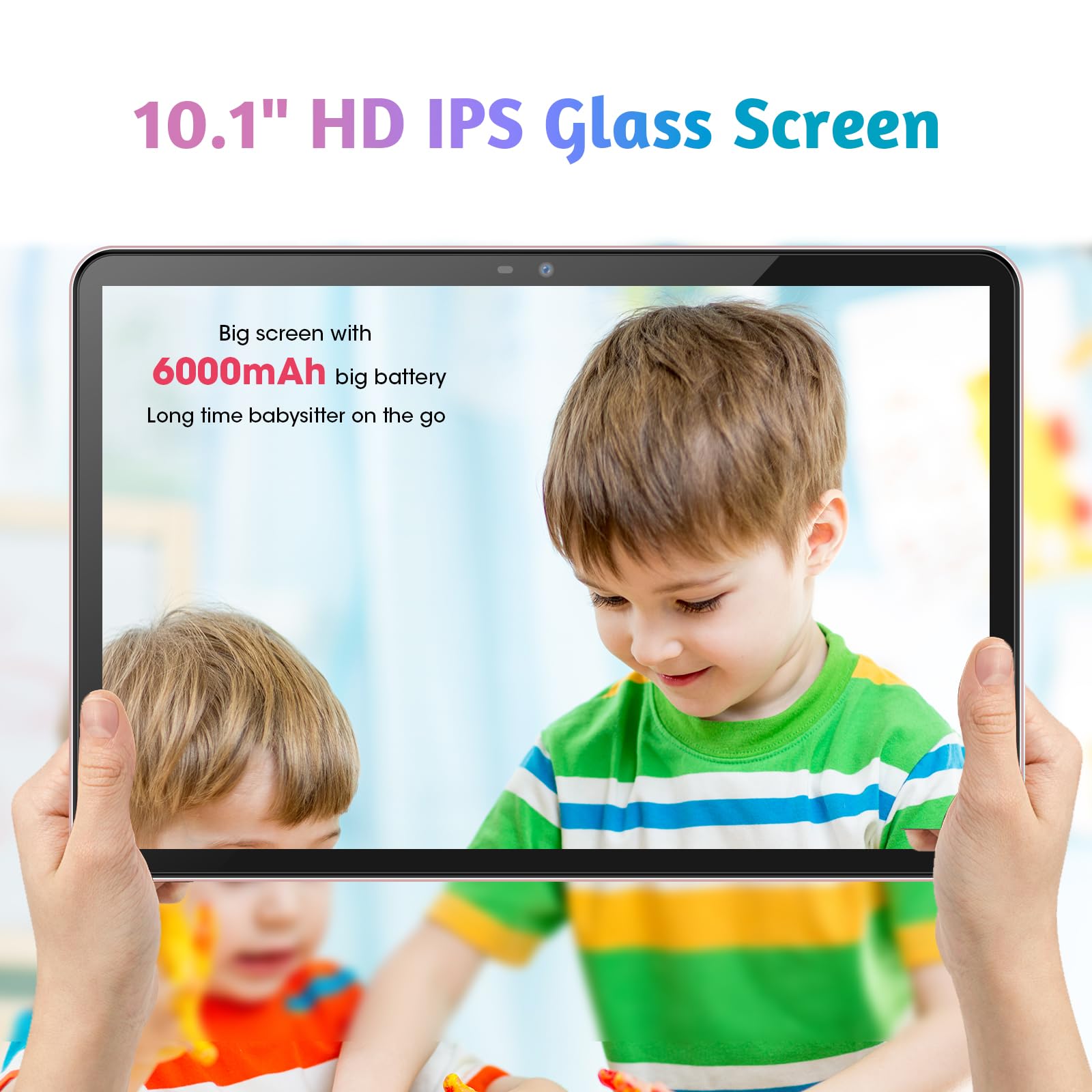 Weelikeit 2024 Upgraded Kids Tablet, 10 Inch Android 14 Tablet For Kids, 8Gb (4+4) Ram + 128Gb Storage, 6000Mah Long Battery, Du