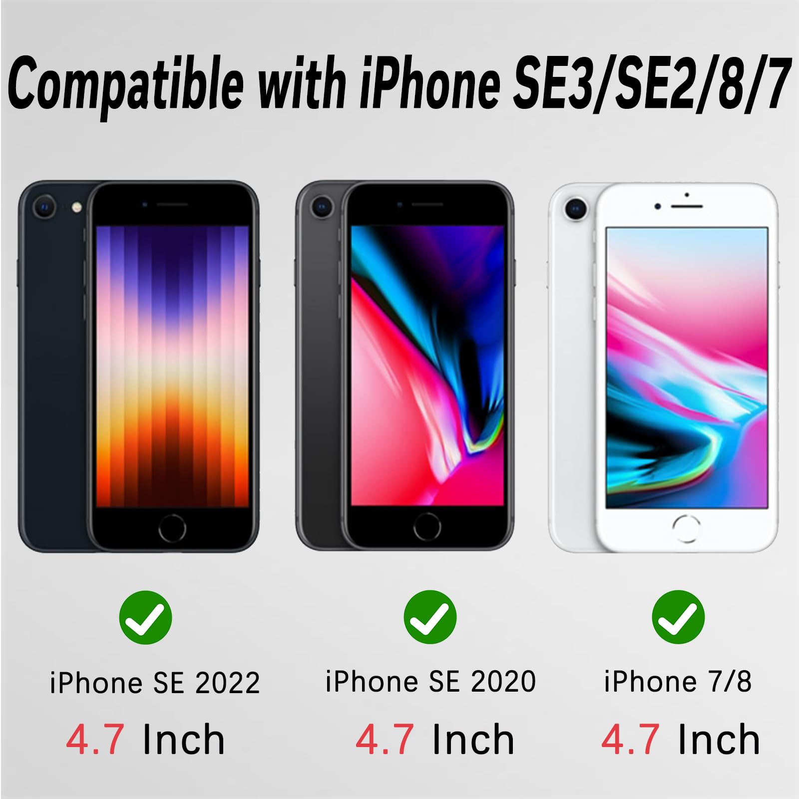 PinLiSheng Clear Soft Case for iPhone SE 3/2, 8/7 - Thin Transparent Protective Cover, 4.7 Inch, Slim Design, Lightweight