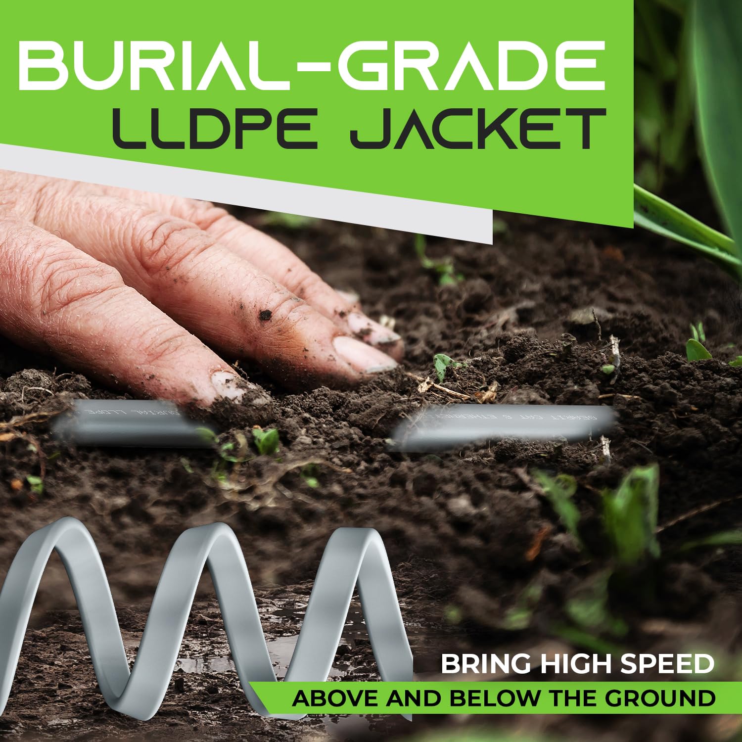 Gearit Cat 6 Outdoor Flat Ethernet Cable (40Ft, Gray) Direct Burial Rated Lldpe Jacket   Indoor Cat6 Shielded Ftp 10Gbps High Sp