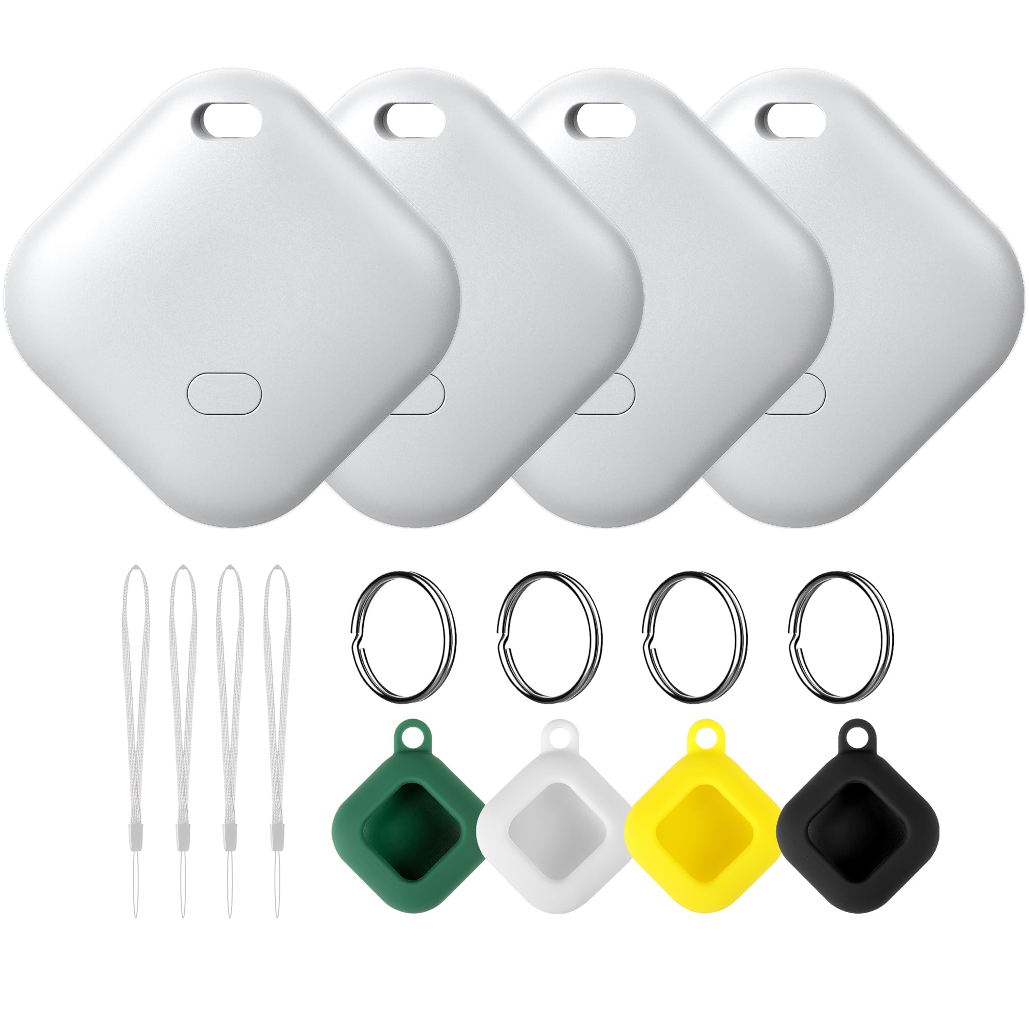Tracker Tag for Android, Luggage Tracker with Case, Works via Google Find Hub App, Bluetooth Tracker Item Finder for Key, Backpa