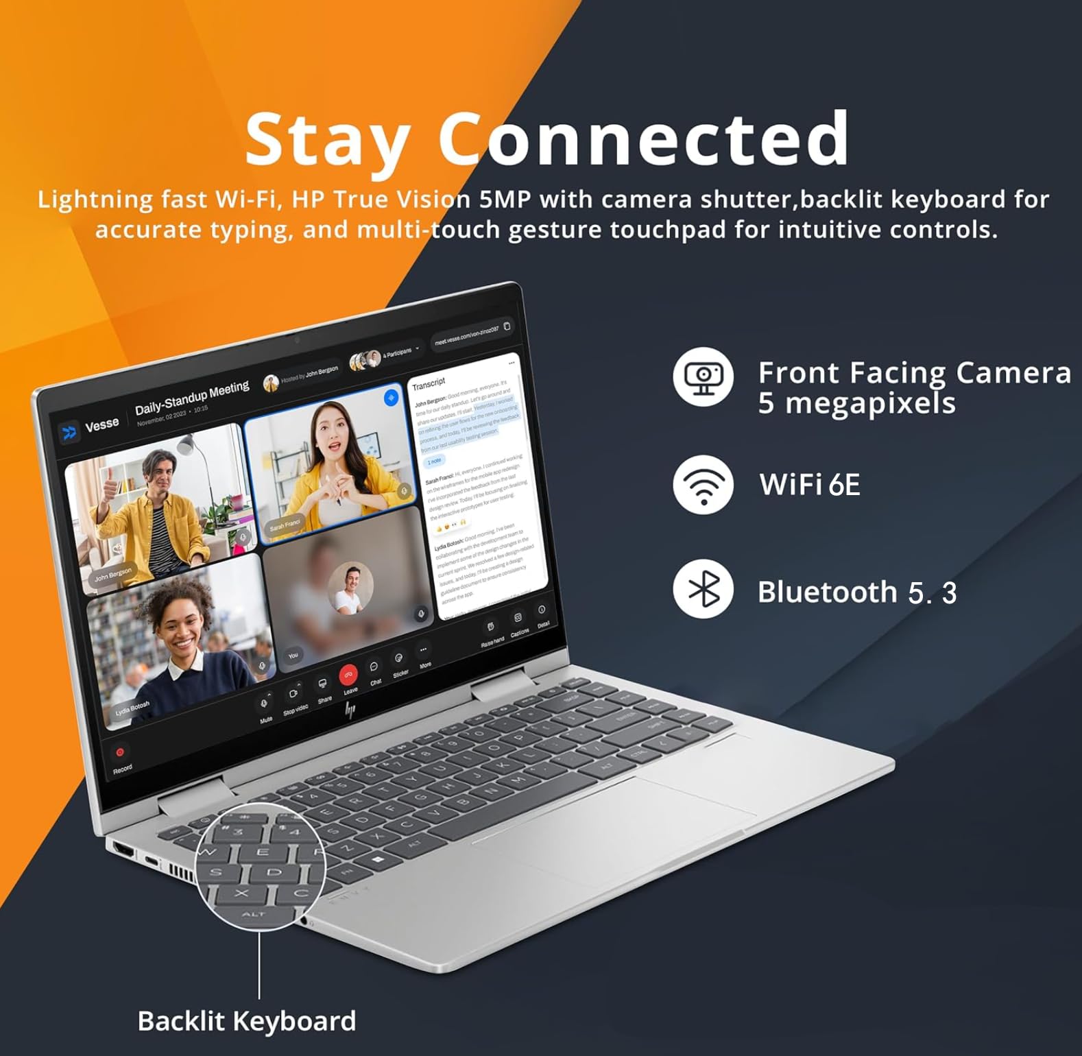 Hp Envy X360 16'' Ultra 5 Ai Convertible 2 In 1 Laptop, Fhd+ 300 Nits Touchscreen, Ultra 5 125U (Beats I5 1335U), Copilot, Thund