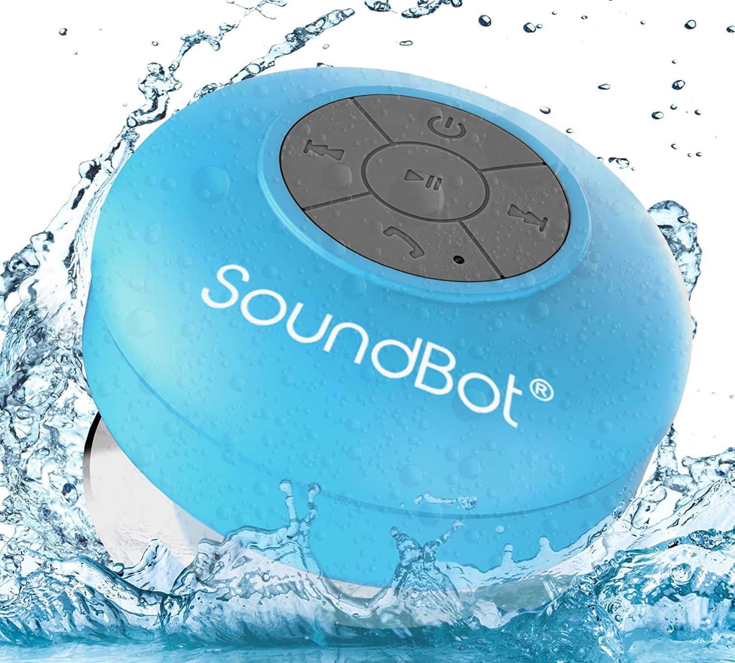 SoundBot SB510 HD Water Resistant Bluetooth Shower Speaker, Handsfree Portable Speakerphone with Builtin Mic, 6hrs of Playtime,