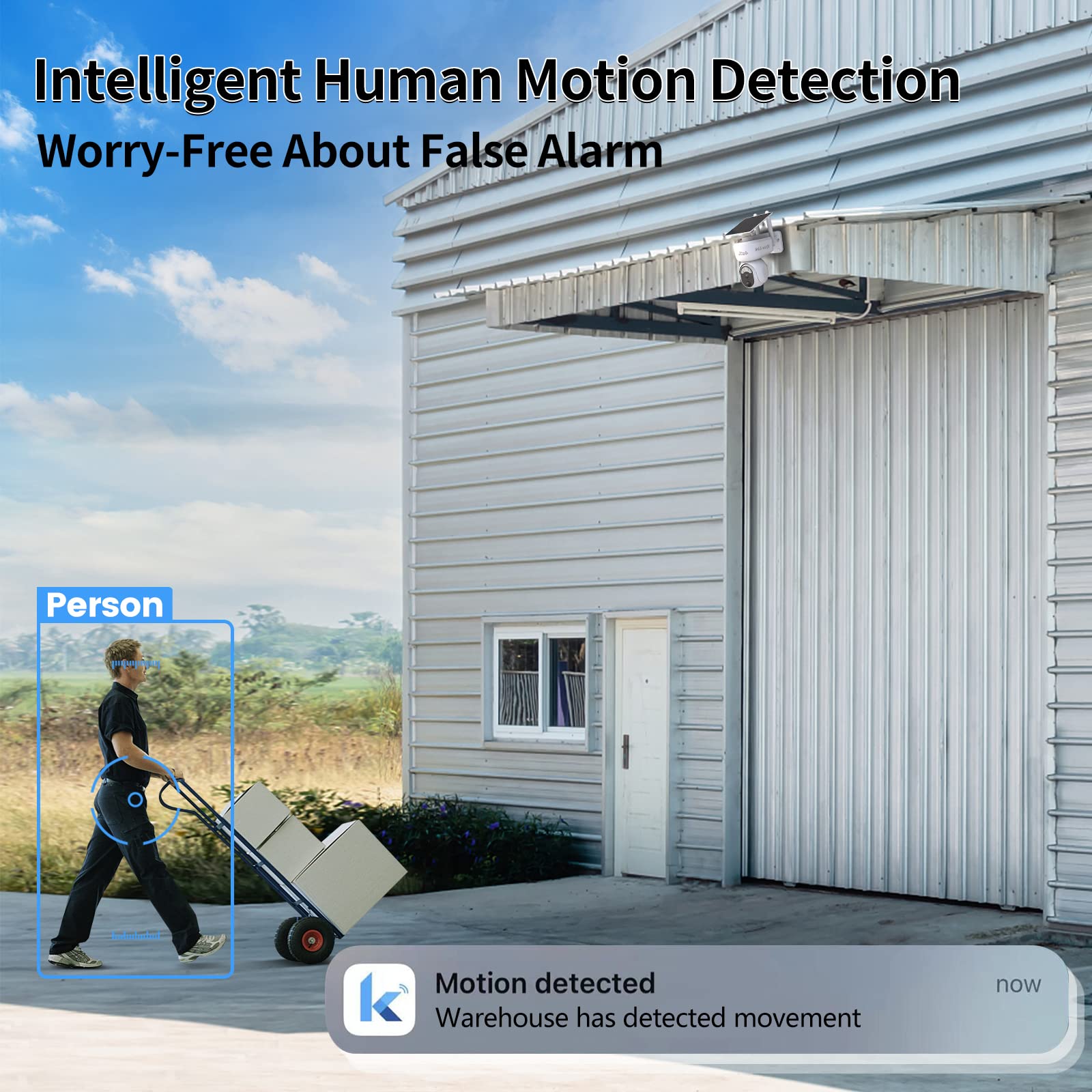 Vyze Link 4G Cellular Security Camera With Sim Card, Outdoor Solar Lte Cameras With Night Vision, 1080P Live Video, Motion Activ