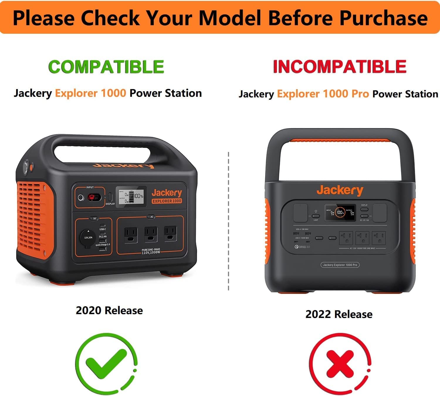 T Power 12V~24V Car Charger Jackery Explorer 1000 500 880 550 300 290 240 160 E160 E240 E300 E500 Portable Power Station Solar G