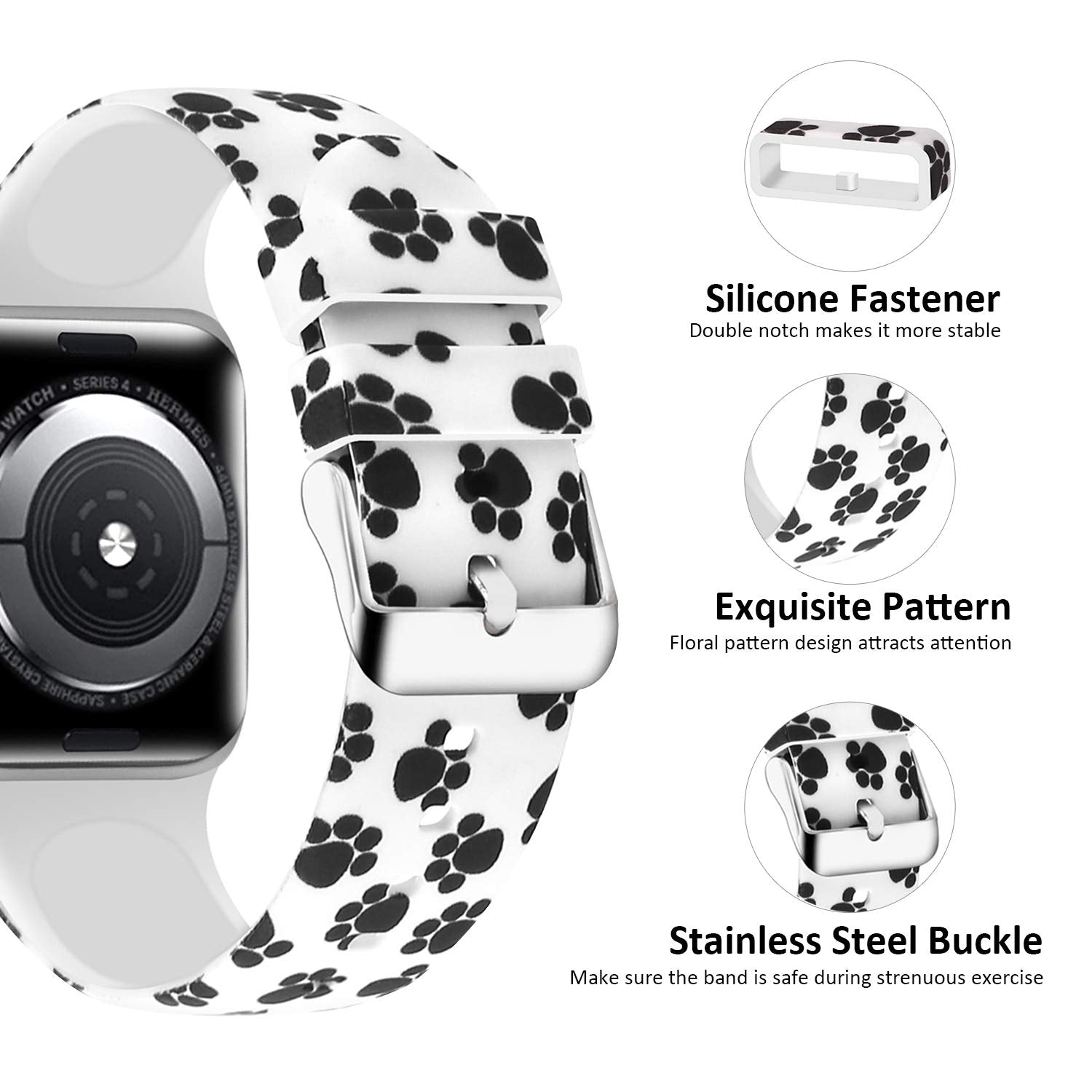 Lwsengme Compatible With Apple Watch Band 38Mm 40Mm 42Mm 44Mm, Soft Silicone Replacment Sport Bands Compatible With Iwatchseries