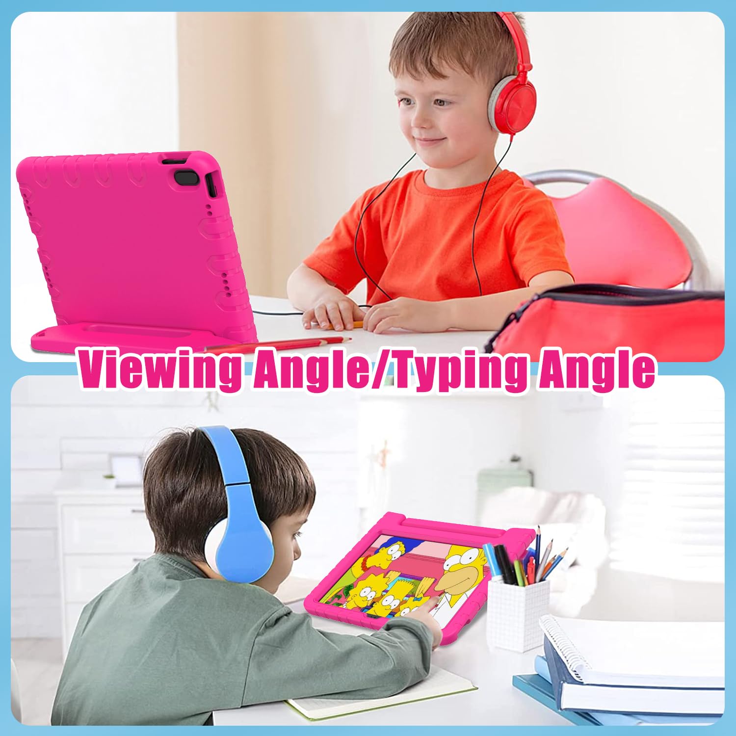 Avawo Ipad 10Th Generation Kids Case 2022, New Ipad 10.9 Inch Case, Shockproof, Portable Handle Stand Protective Kids Cover With