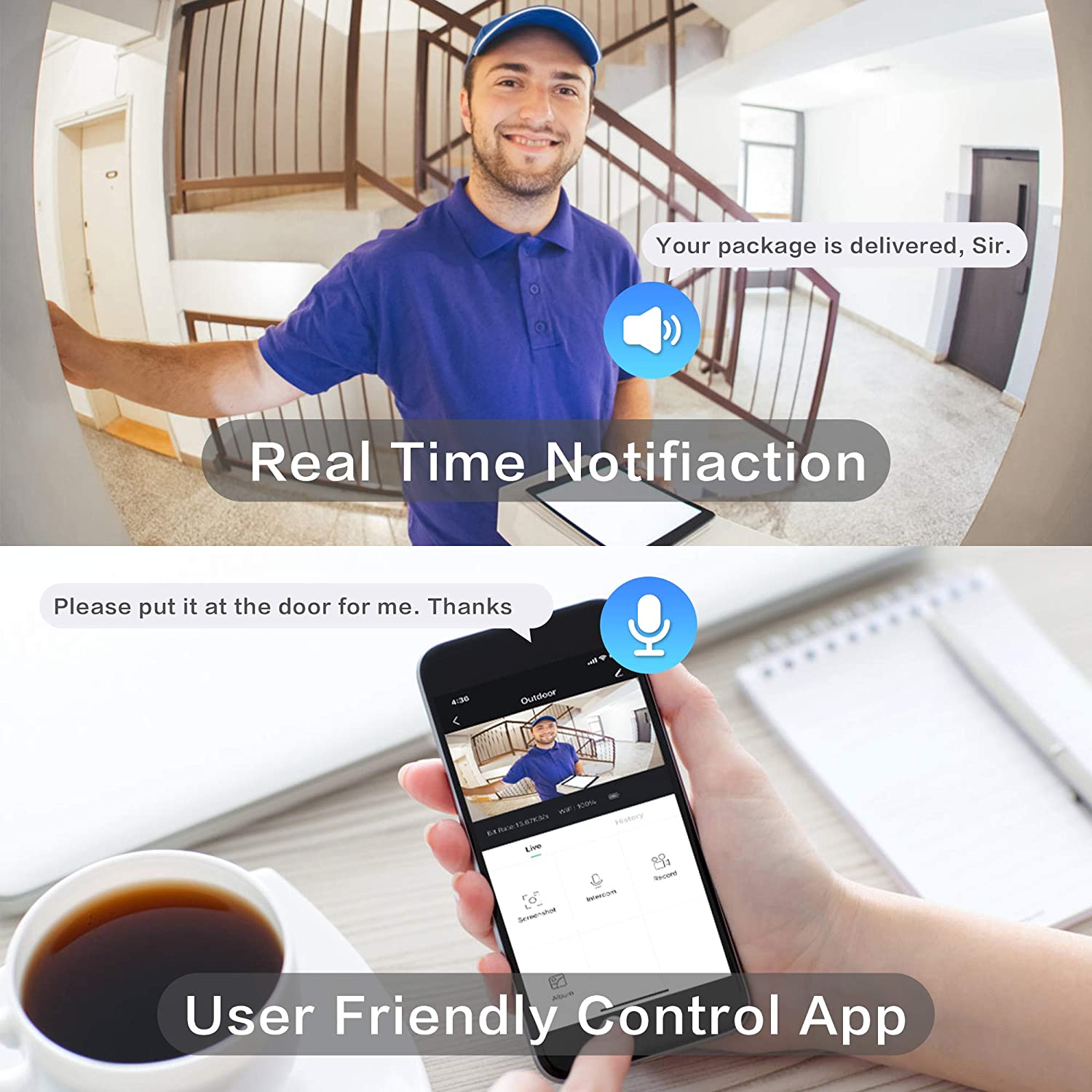 ***DISCONTINUED*** Silarius SIL-DOORBELL2MPBSDB 2MP, WiFi Battery Powered Smart Doorbell Camera + Chime (Outdoor IP65), Cloudedge app , includes 32GB MicroSD card
