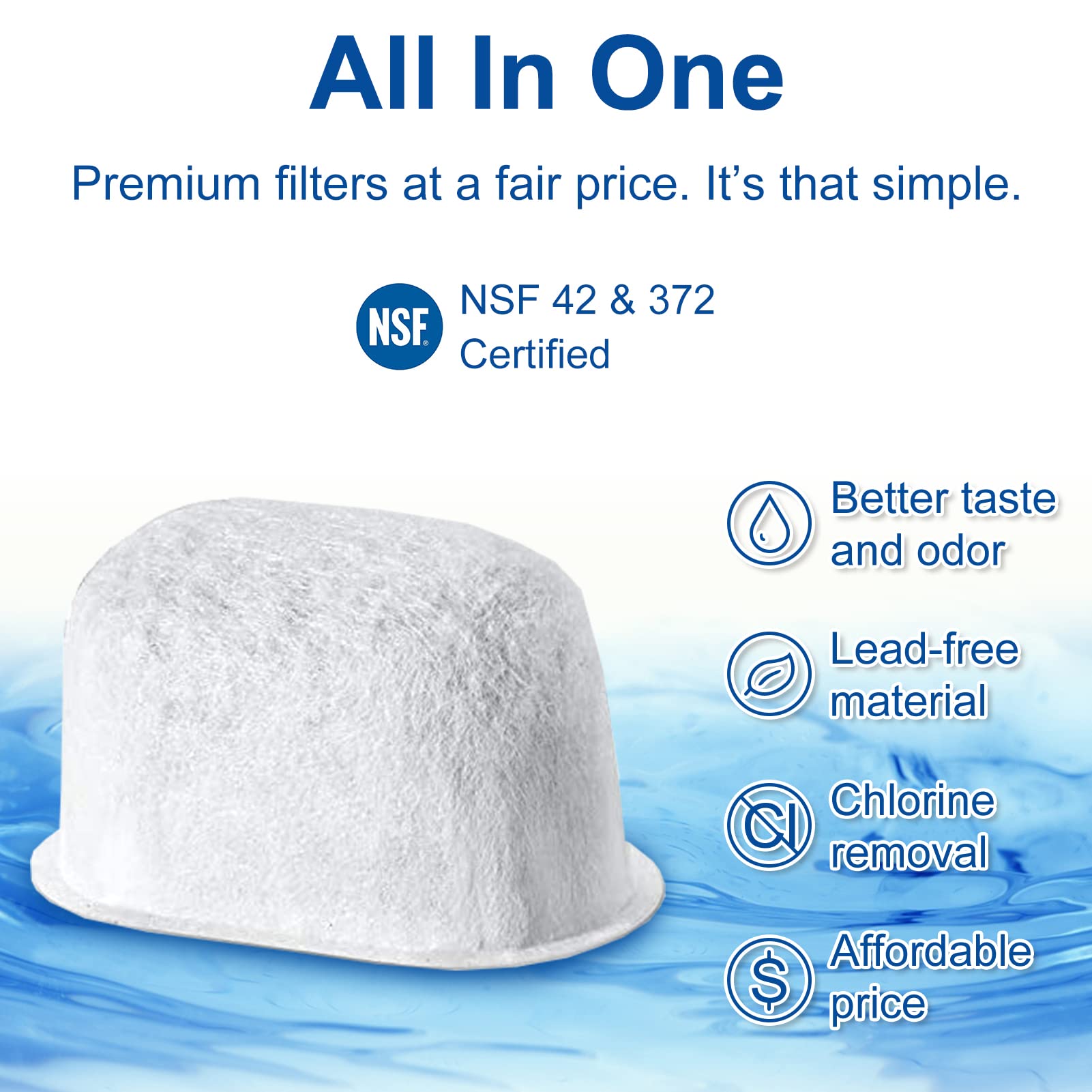 24 Pack Of Replacement Water Filter For Breville Bwf100 Bes870 Bes810 Bes990 Bes980 Bes920 Bes900Xl Bes870Xl Bes860Xl Bes840Xl B