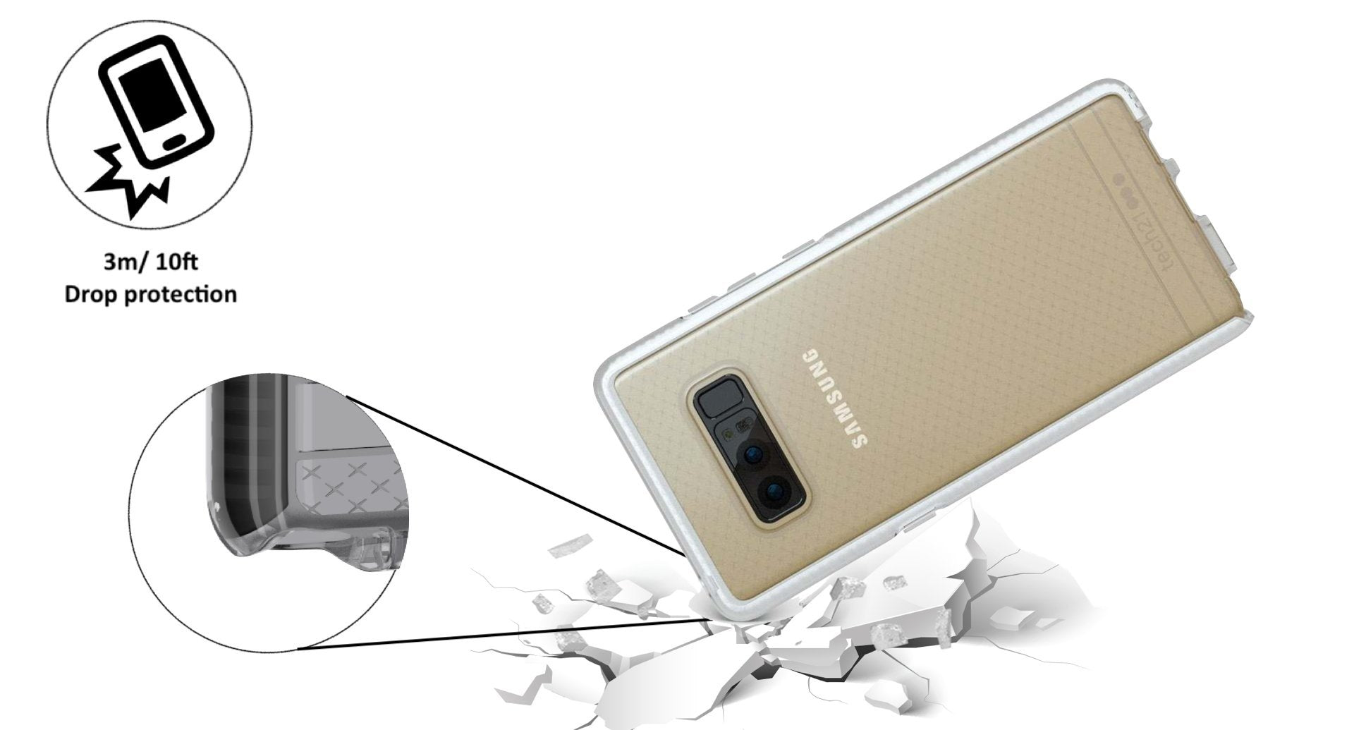 Tech21 Evo Check Case For Galaxy Note8   Smokey/Black