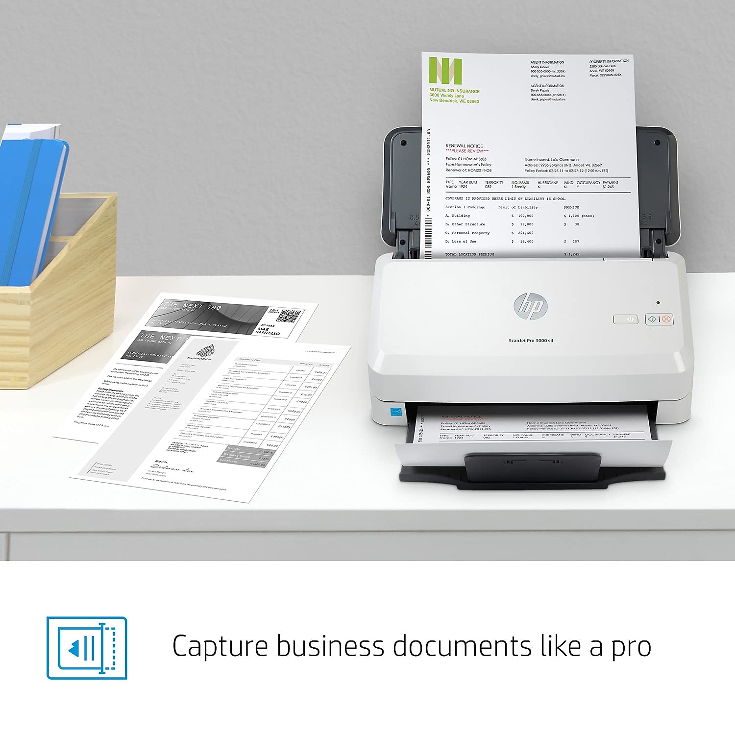 Hp Scanjet Pro 3000 S4 (6Fw07A) 40Ppm Usb 3.0 Color Duplex Scanner With 50-Page Adf For Documents, Photos, Receipts, And Cards.