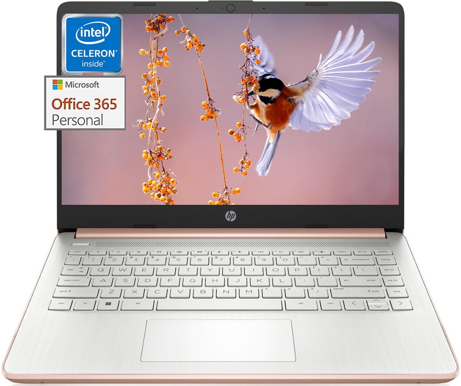 Hp 14 Inch Laptop Computer 2024 Newest, Intel Quad-Core N4120 Processor, 16Gb Ram, 64Gb Emmc, 1-Year Office 365, Long Battery Li