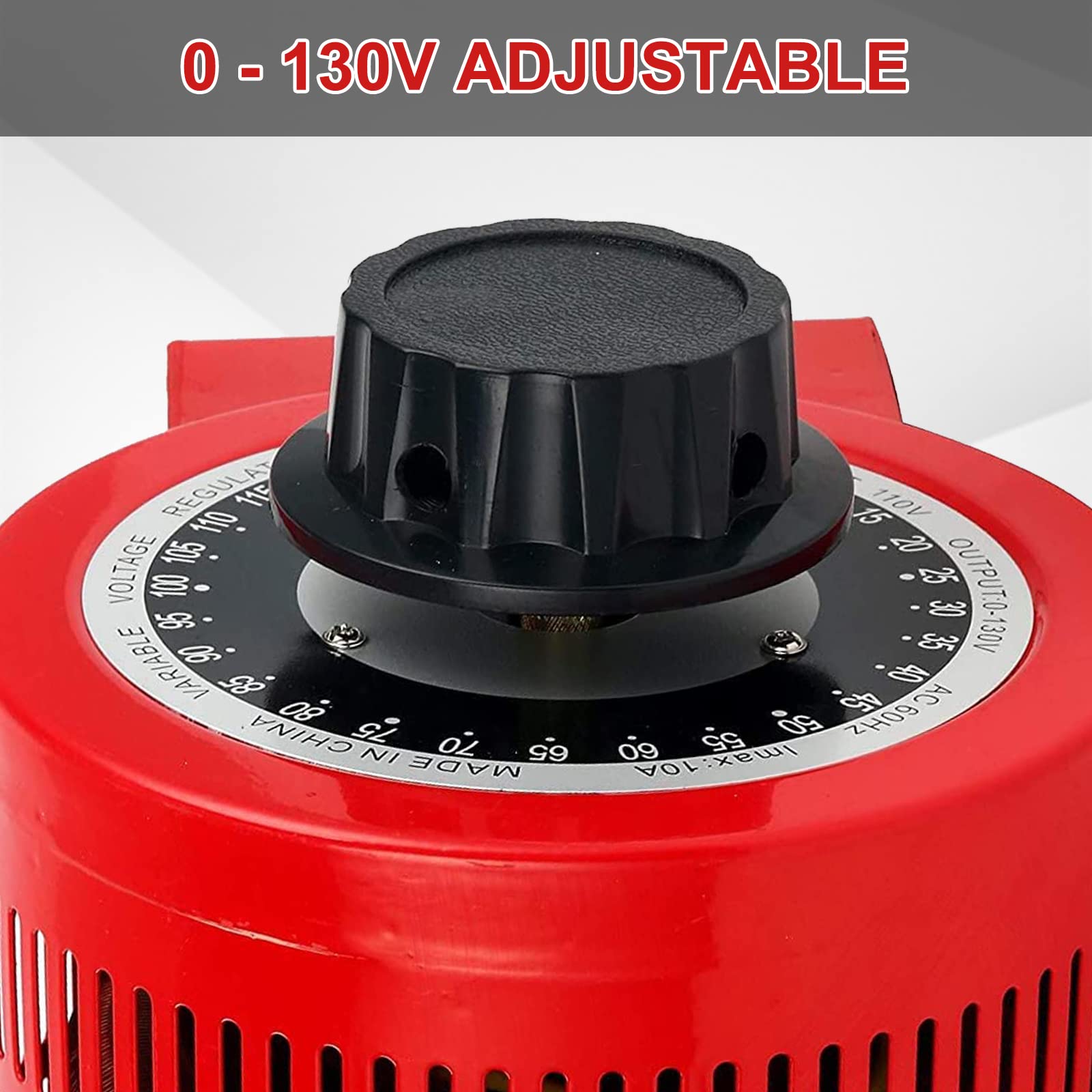 Yaeccc Auto Voltage Transformer Ac Variable Voltage Converter Transformer 110Vac Input, 0 130Vac (500W)