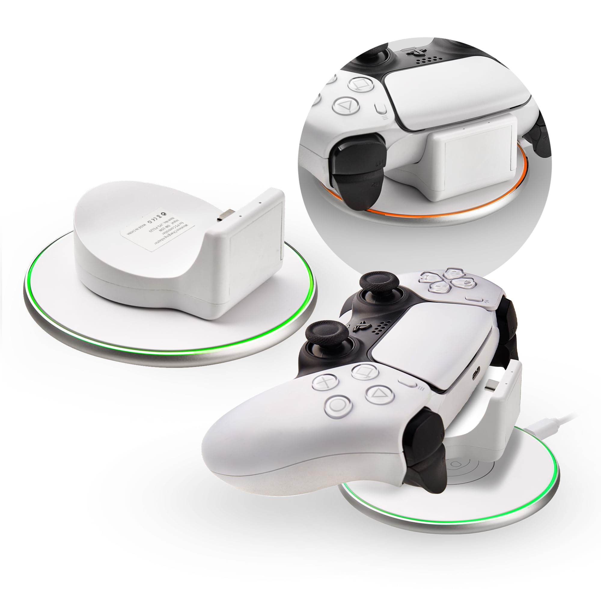 Numskull Wireless Charging Kit for PlayStation 5 DualSense Controller - Includes Charging Pad & Receiver - Compatible with Offic