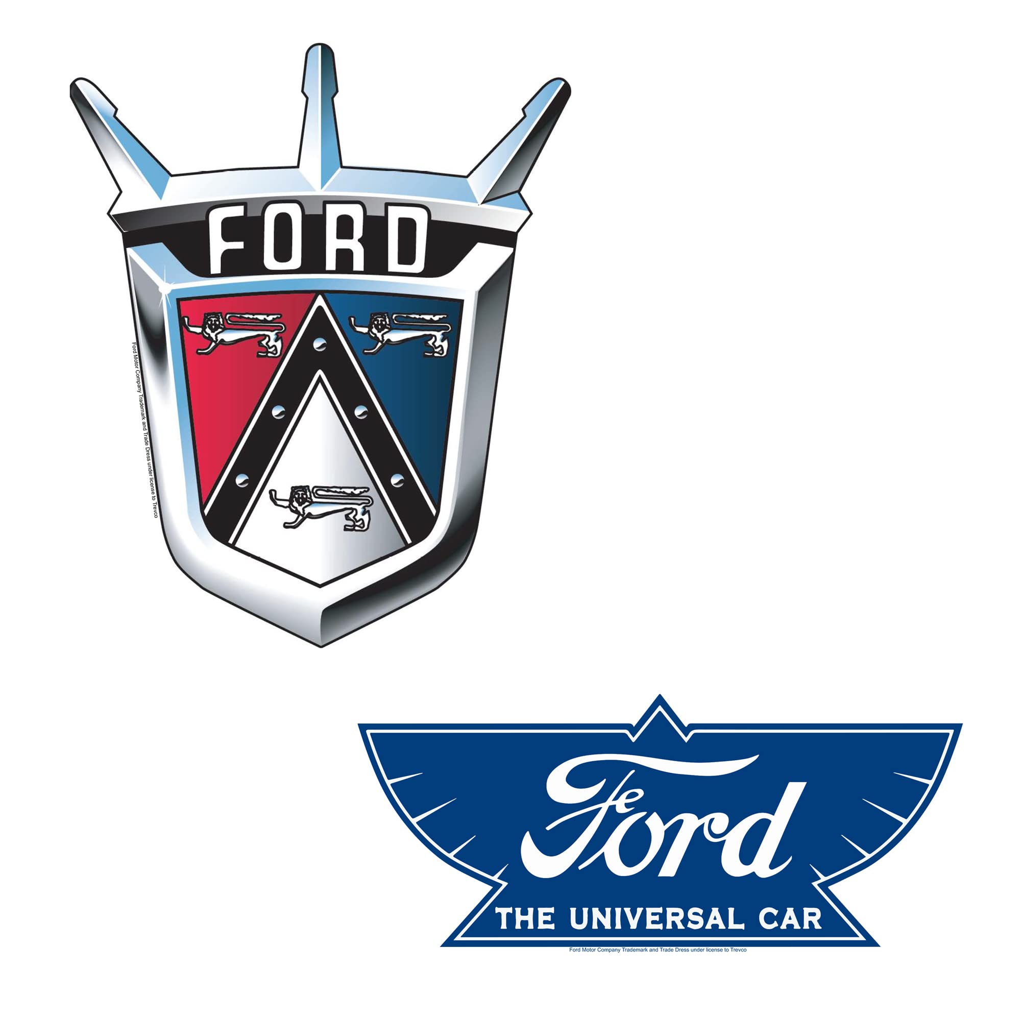 Ford Logos Vinyl Large Deluxe Stickers Variety Pack   Laptop, Water Bottle, Scrapbooking, Tablet, Skateboard, Indoor/Outdoor   S