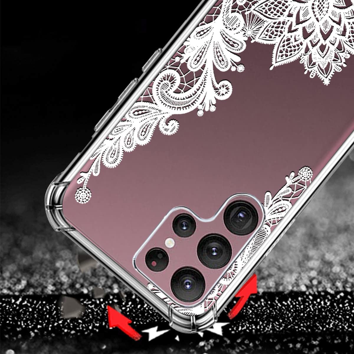 Yjrop (3 Pack) For Samsung Galaxy S23 Ultra Case, Soft Clear Tpu [Scratch Resistant] Drop Silicone Bumper Protection Shockproof