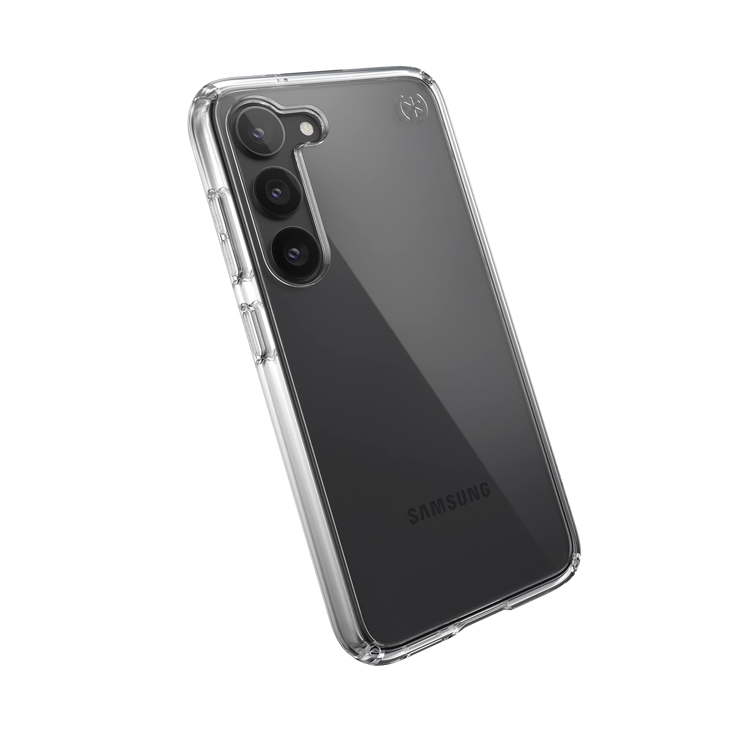 Speck Presidio Perfect Clear Samsung Galaxy S23 Case   Drop & Camera Protection, Clear Phone Case, Wireless Charging Compatible,