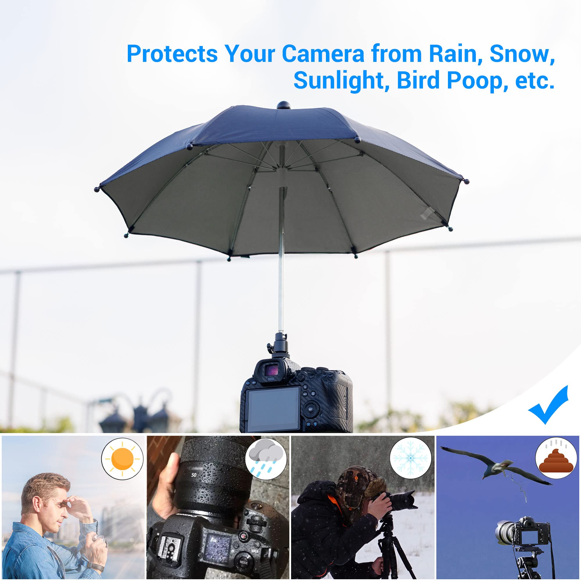 Dslr Mirrorless Camera Hot Shoe Umbrella Rain Cover Protector Sunshade For Canon Eos R100 R50 R8 R7 R10 R3 R6 Mark Ii R5 C Rp R