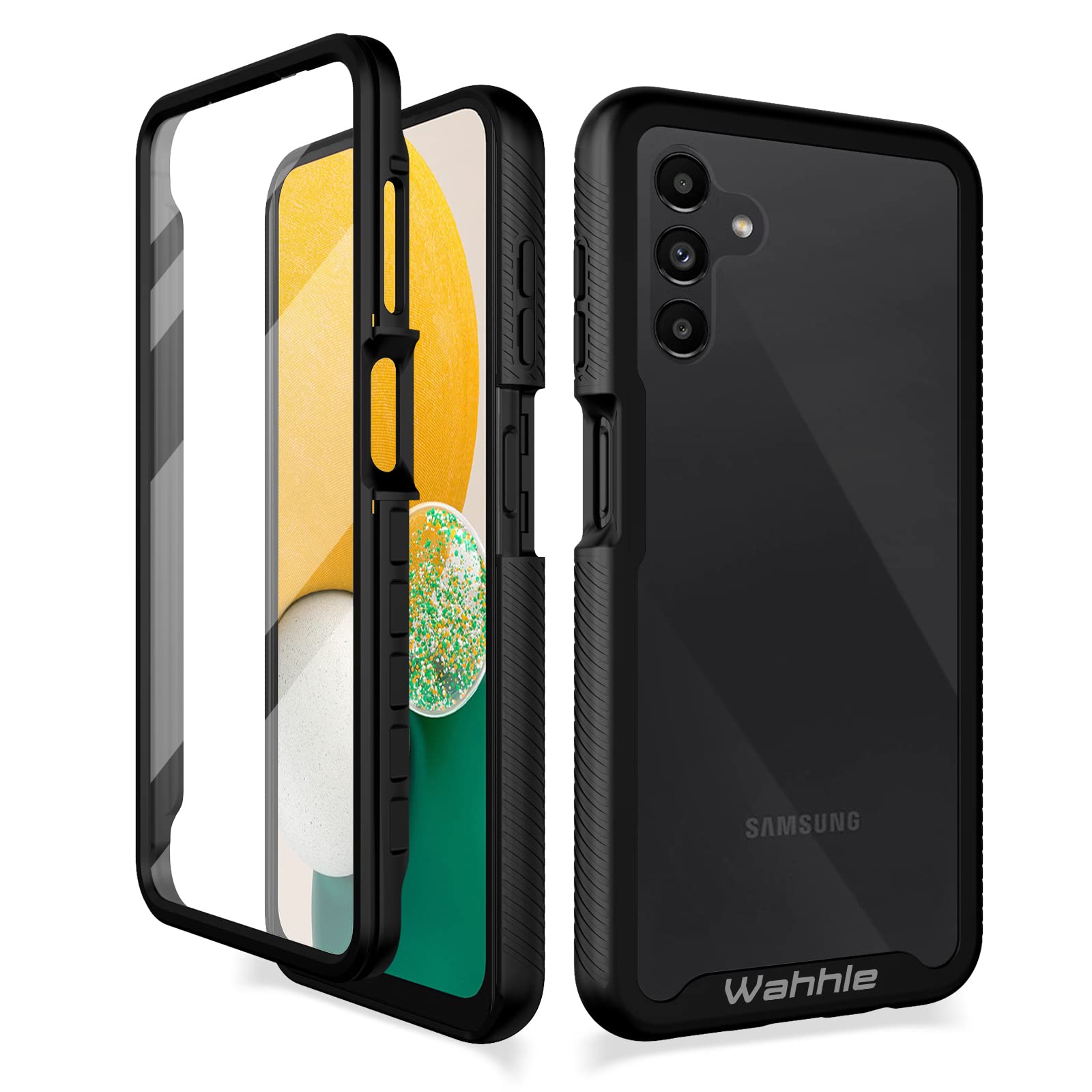 Wahhle Compatible With Samsung Galaxy A13 5G Case, Built In Screen Protector Full Body Shockproof Slim Fit Bumper Protective Pho