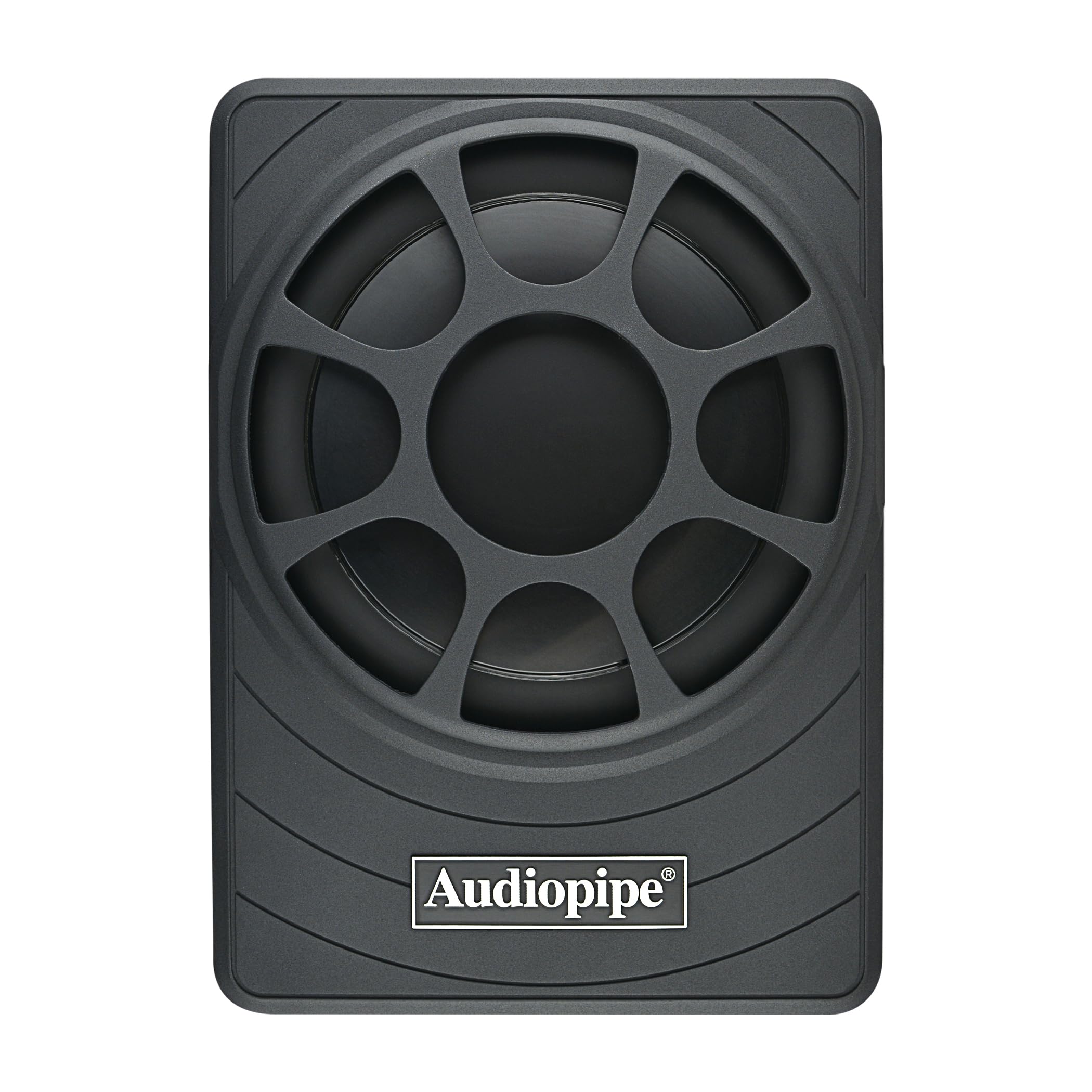 Audiopipe 10'' Low Profile Amplified Subwoofer (Aplp 1030), 500W, Compact, Mosfet Circuit, Rca, Phase Switch, Bass Boost Control