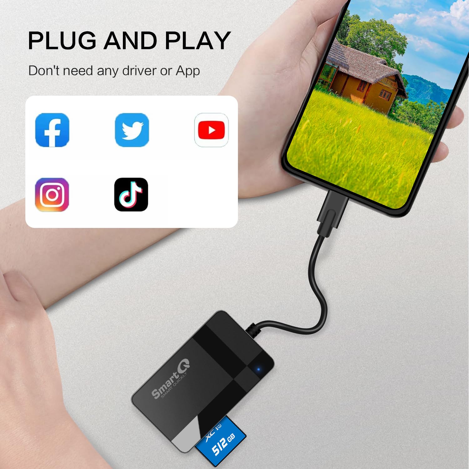 C368 Usb 3.0 Sd Card Reader, Plug N Play, Apple And Windows Compatible, Powered By Usb, Supports Cf/Sd/Sdhc/Scxc/Mmc/Mmc Micro/R