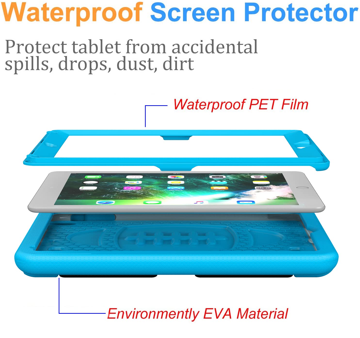 Bmouo Kids Case For Ipad 5Th/6Th Generation, Ipad 9.7 2018/2017 Case With Screen Protector, Shockproof Ipad Air 2 Case With Hand