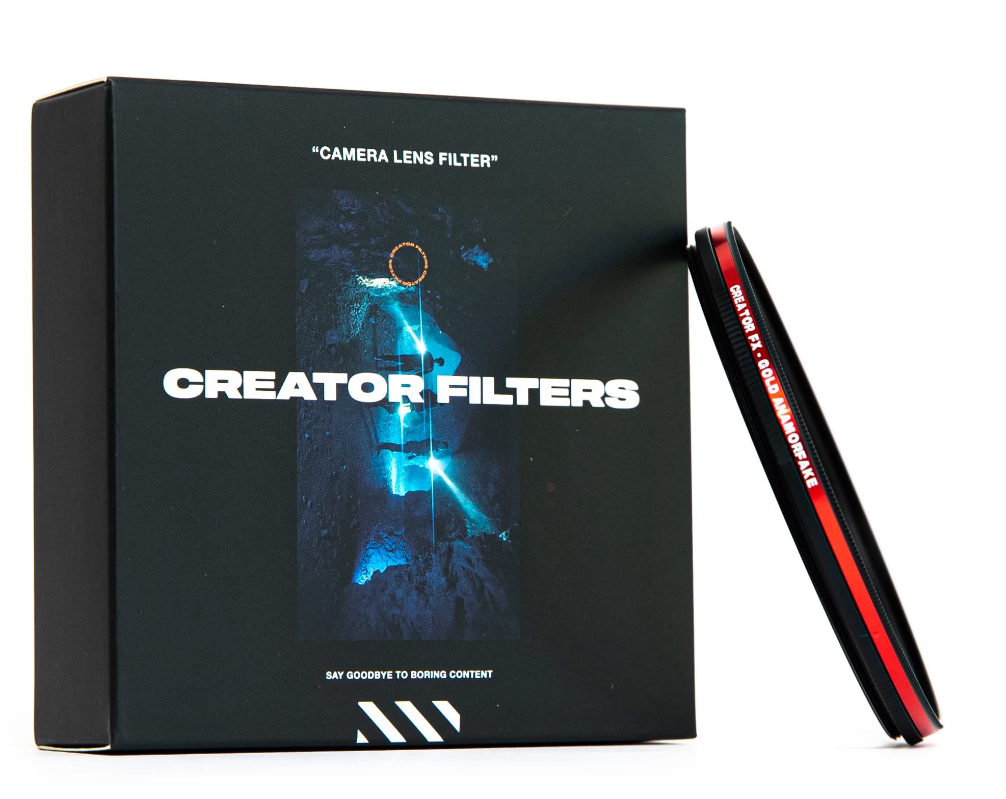 Creator Fx Gold Anamorfake Streak Special Effects Lens Filter | Anamorphic Orange Light Flare Effect Filter For Camera Lens (Fit