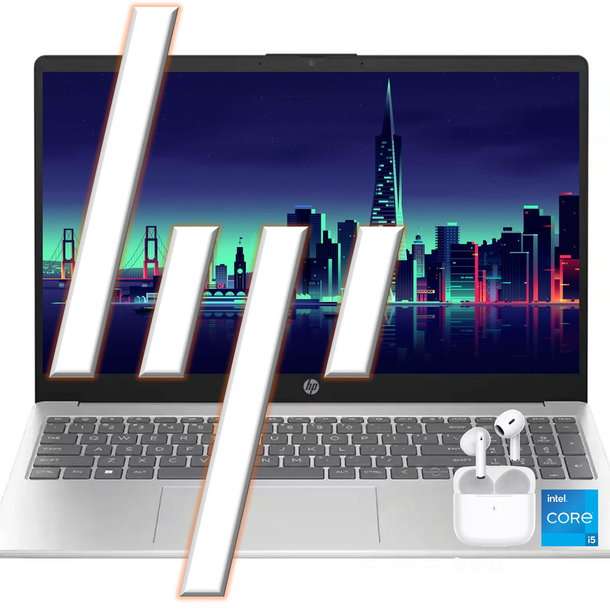 Hp Pavilion 15.6'' Laptop With Wireless Earbuds| Intel Core I5-1235U(Beat I7-1255U)| 64Gb Ram, 2Tb Ssd Storage| Full Hd Display|