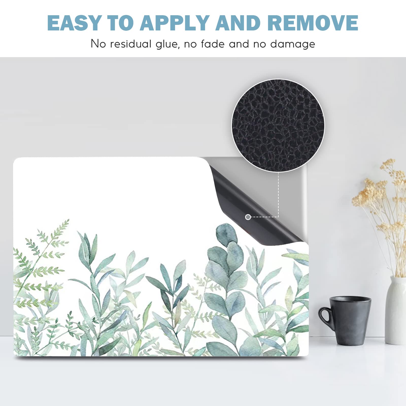 Dinky Laptop Skin Sticker Decal, 12'' 13'' 13.3'' 14'' 15'' 15.4'' 15.7 Inch Laptop Universal Reusable Vinyl Skin Stickers Cover