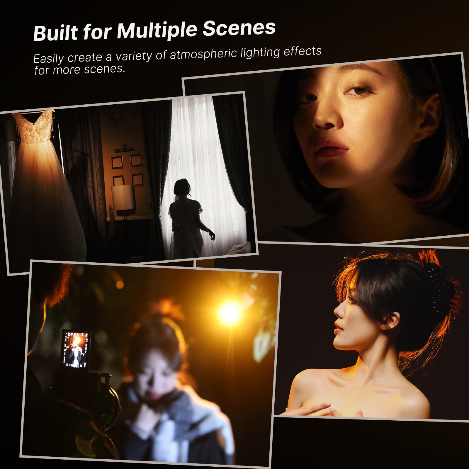 Ulanzi Lm07 Led Photography Flashlight W 1/4'' Thread, Handheld Videography Light Spotlight 2000K 5500K 8000K Bi Color Zoomable