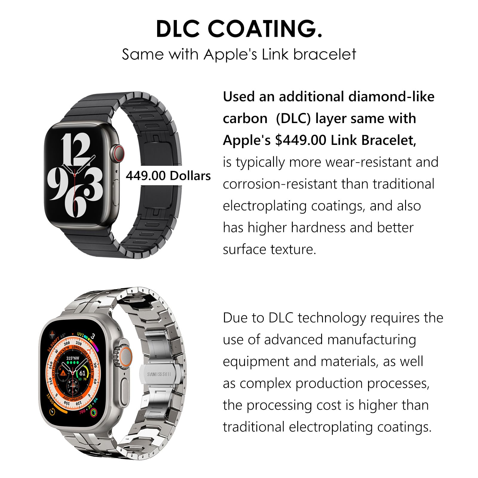 Chanchy Titanium Band For Apple Watch Ultra 2 Band 49Mm, Durable Lightweight Titanium Metal Strap For Apple Watch Series 10 9 8