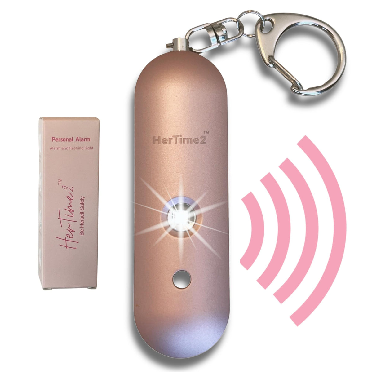 Hertime2 Personal Safety Alarm For Women   Travel Safe Waterproof Personal Alarm For Women   Women Self Defense Keychain Alarm  