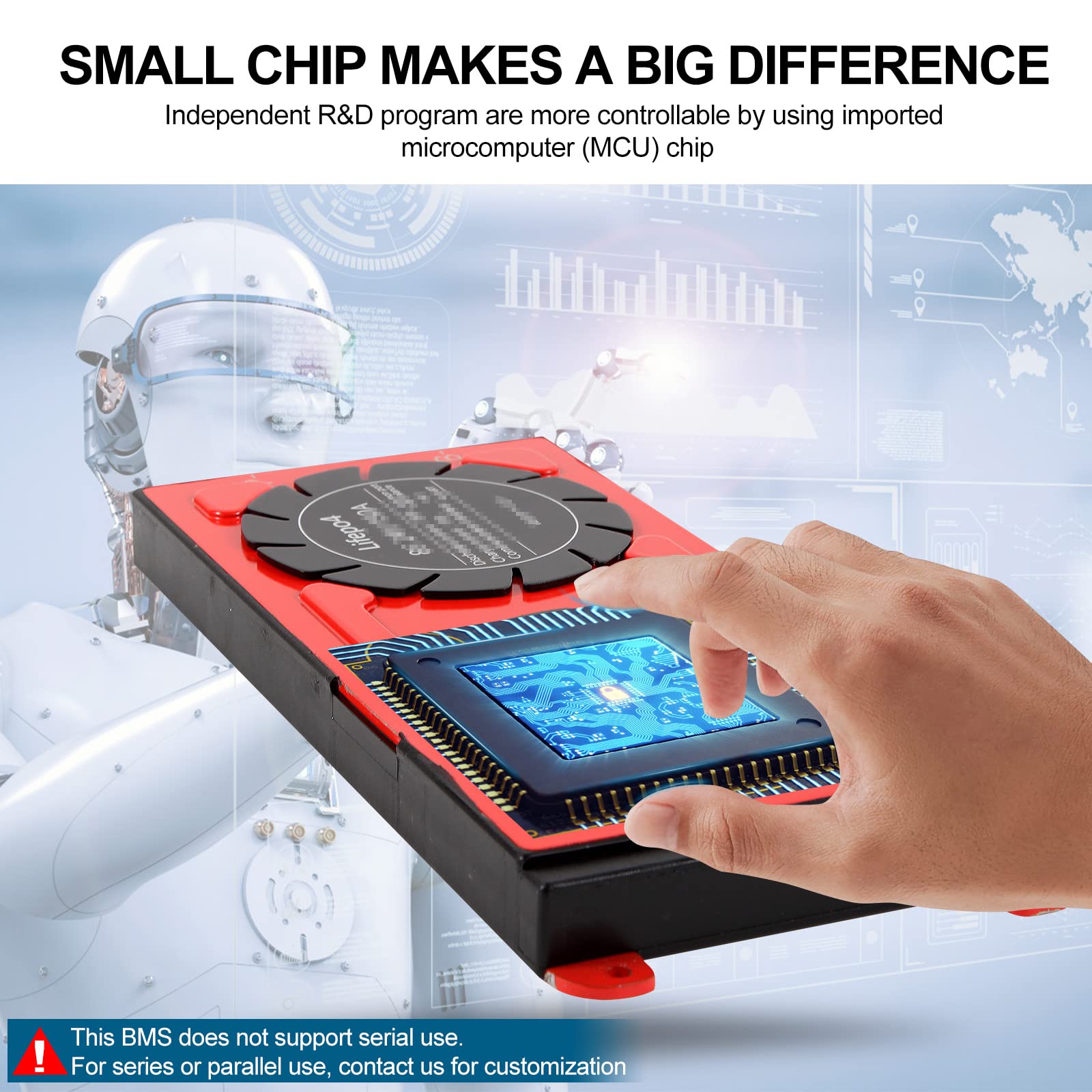 Vnsznr Lifepo4 Bms 48V 16S 120A Smart Pcb Battery Protection Board Battery Management System With Balance Leads Wires And Wirele