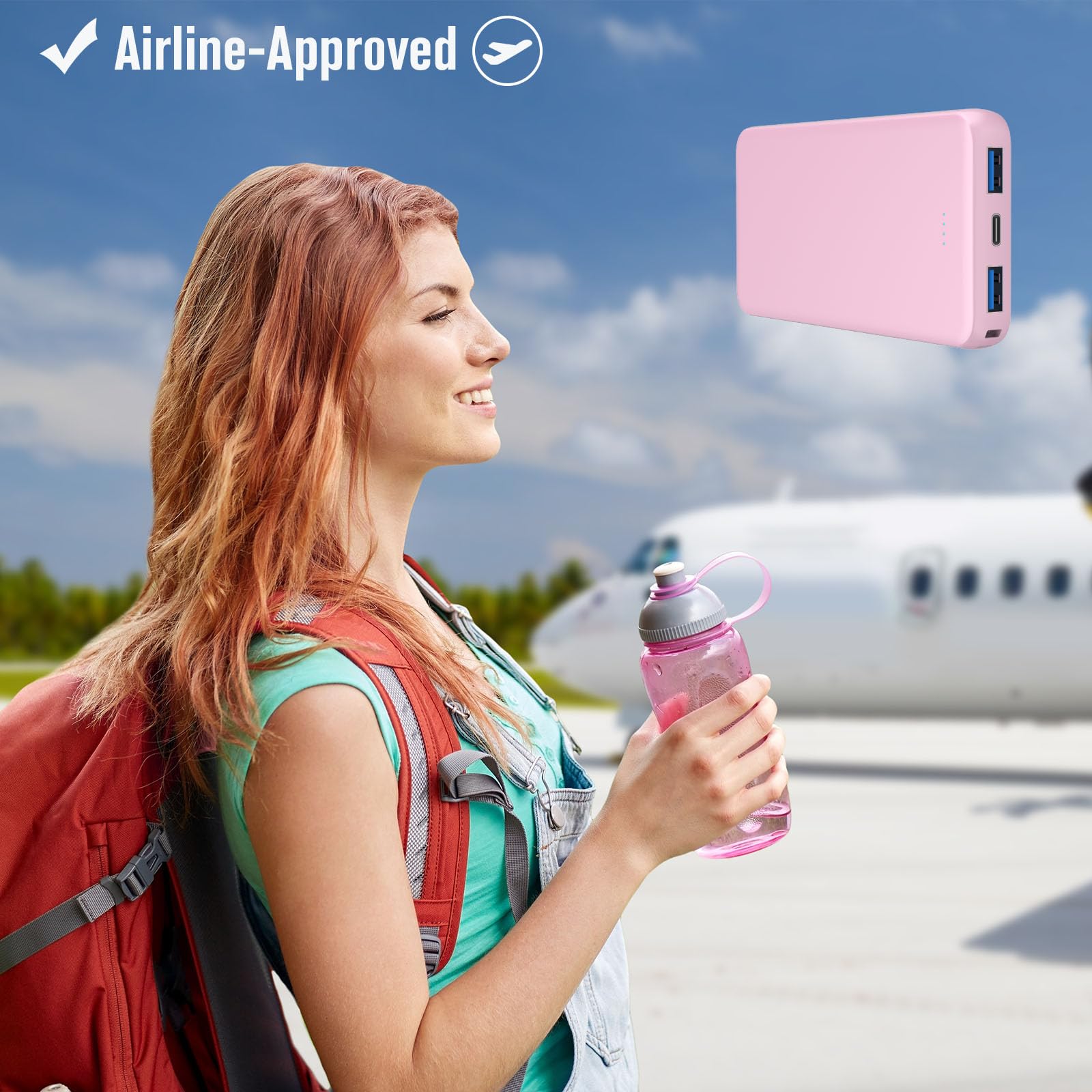 Vanyust Portable Charger Power Bank, 15W Fast Charging 10000Mah External Power Bank, Usb C In&Out Battery Pack For Iphone 15/14/