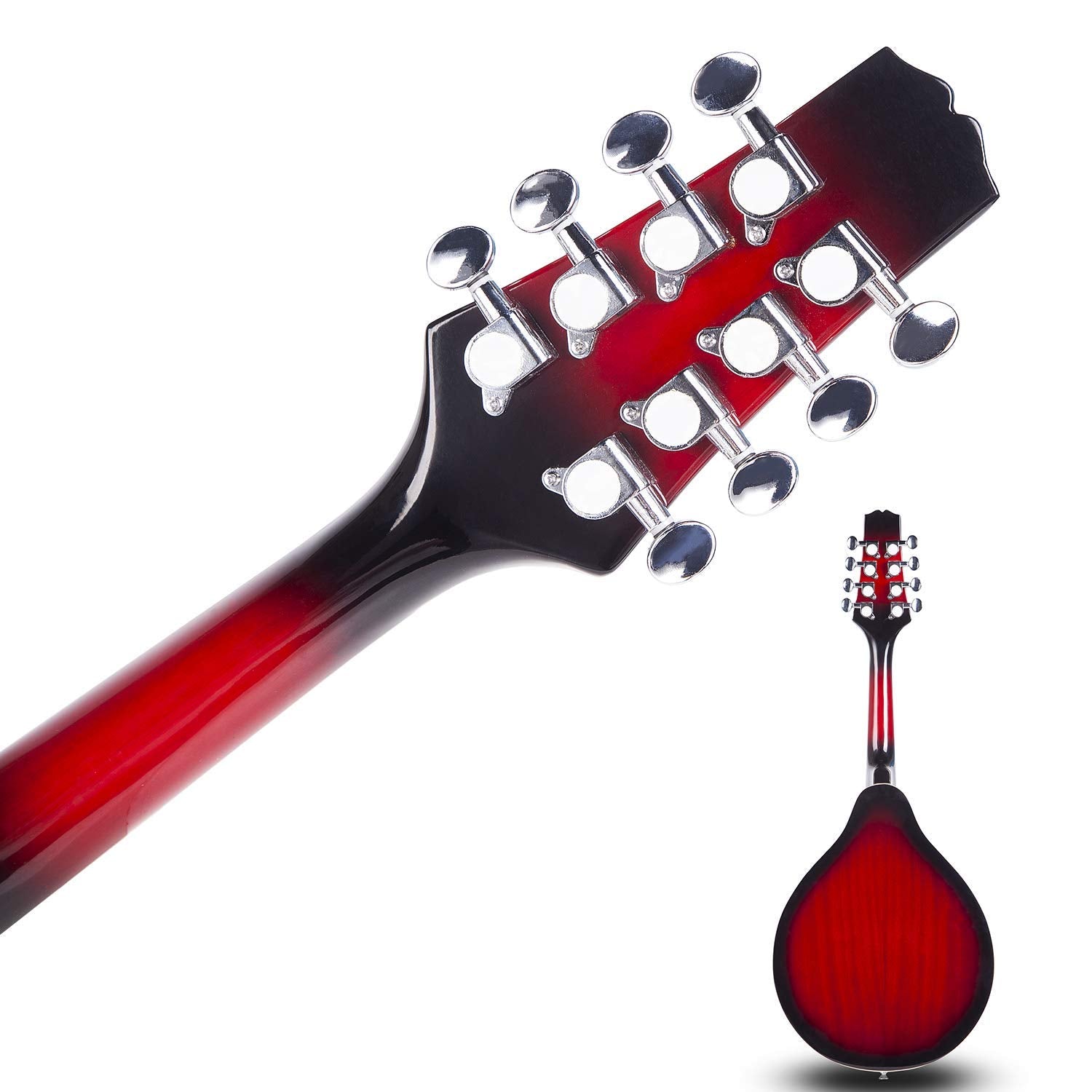 Mandolin A Style Acoustic Electric Mandolins Instrument Vintage Red Sunburst Mahogany Wood For Beginner Adults, By Vangoa