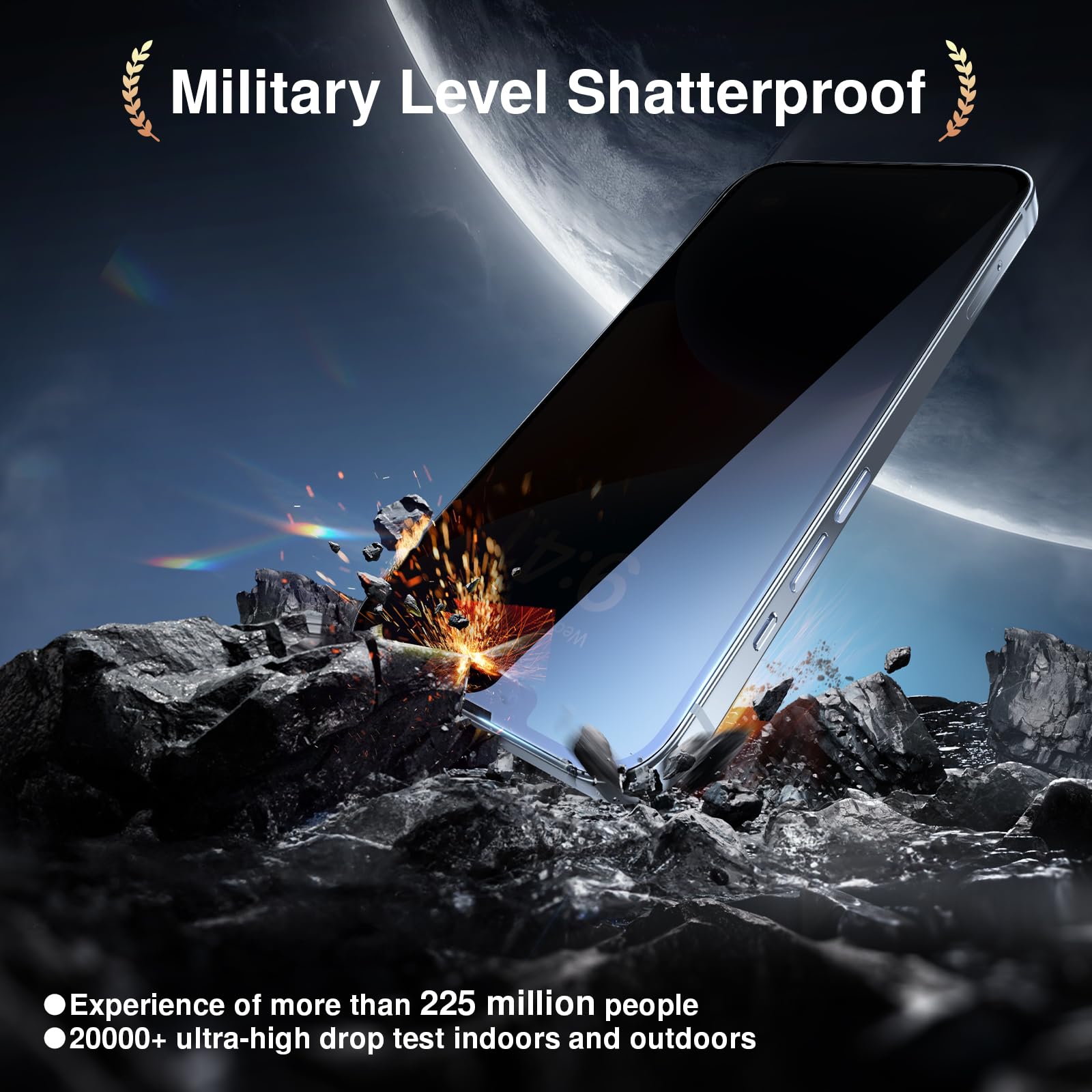 Smartdevil 2Pack For Iphone 13 Pro/13/14 Screen Protector Privacy, 9H Top Shatterproof [Military Grade Protection ] Anti Spy Pri