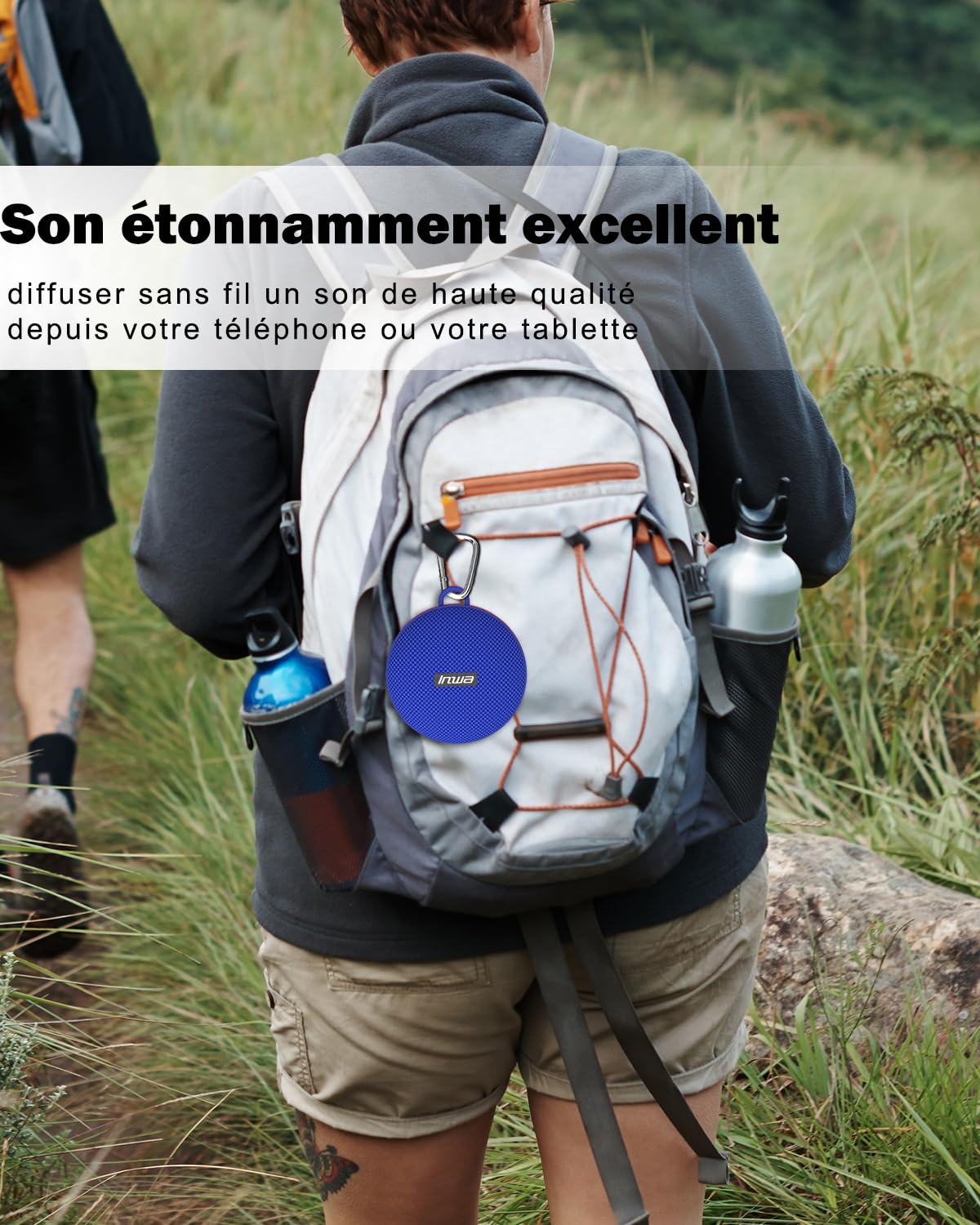 Inwa Outdoor Waterproof Bluetooth Speaker, Wireless Portable Shower Travel Bike Speaker, Enhanced Bass, Built In Mic For Bicycle