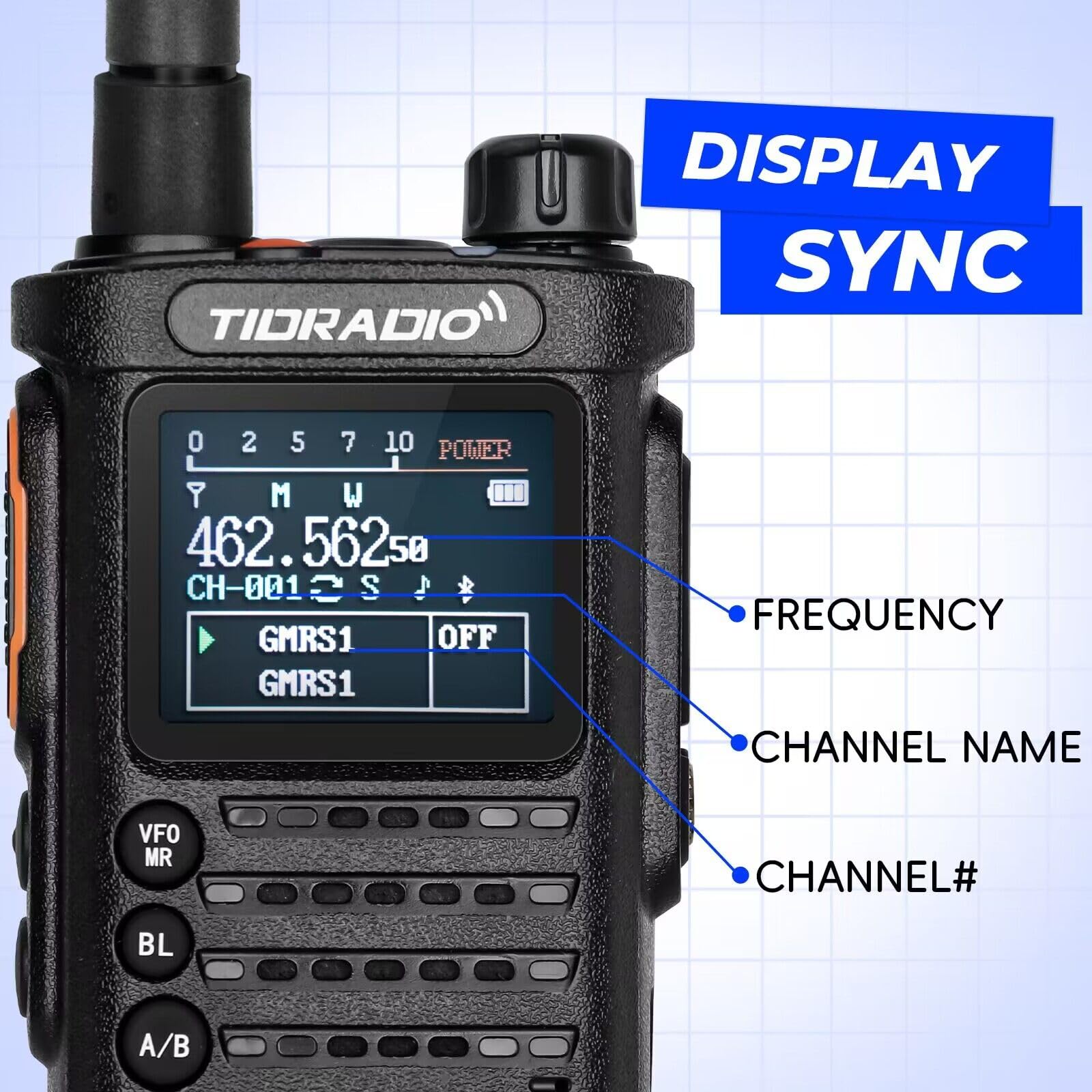 (2Nd Gen) Tidradio Td H8 Gmrs Radio 2 Way Radio,App Programmable,Gmrs Repeater Capable,Long Range Walkie Talkies With Rechargeab