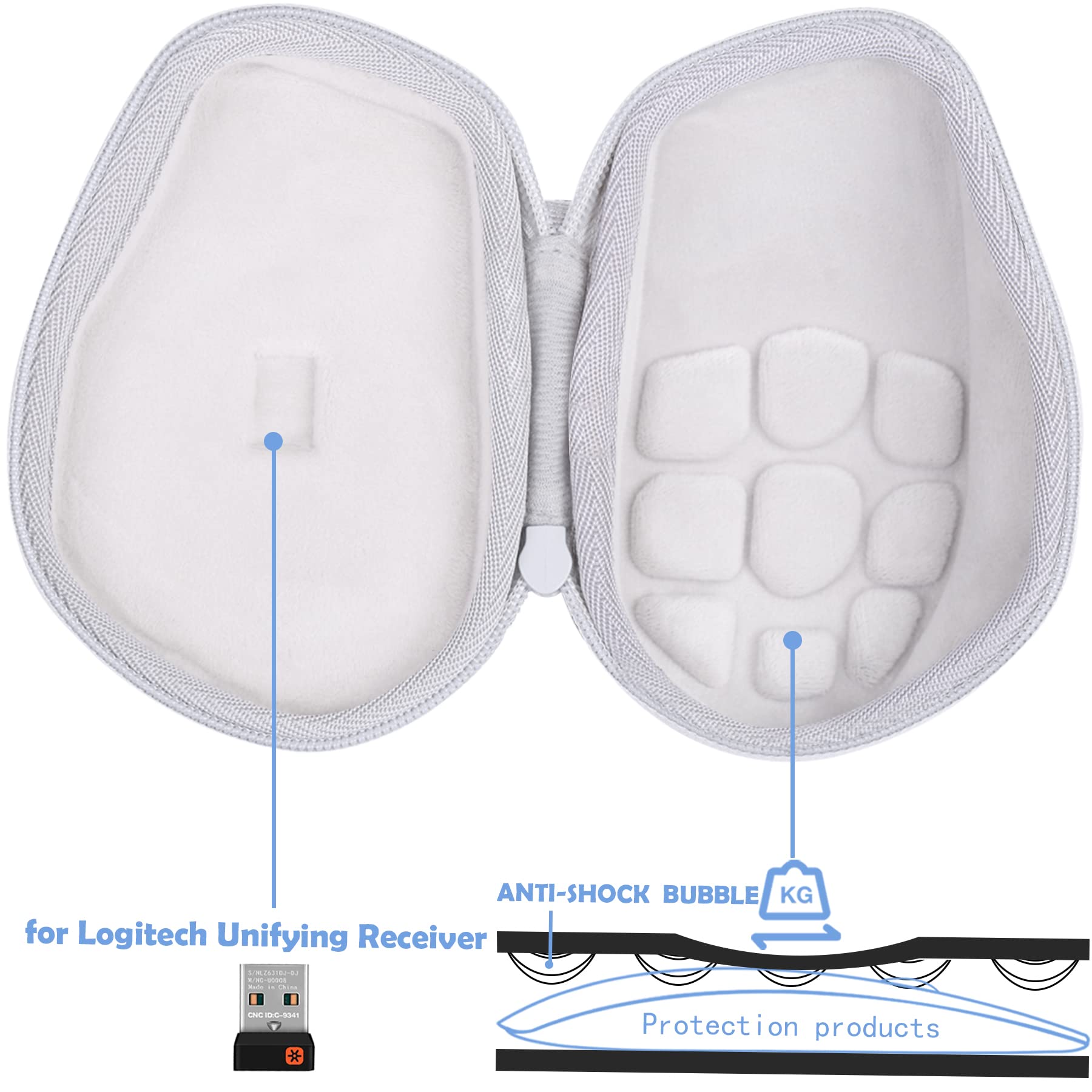 Co2Crea Hard Case Replacement For Logitech Mx Master 3 Master 3S Advanced Wireless Mouse (Mid Grey Case)