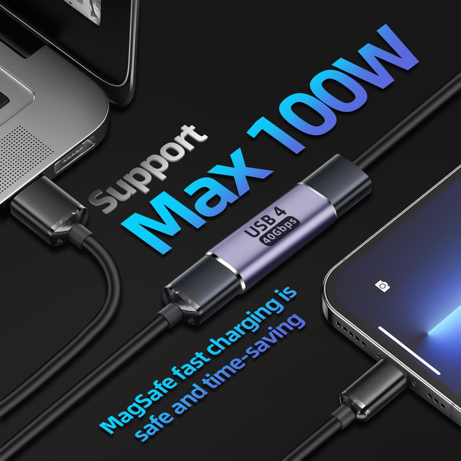 Ghqxzt Usb C Female To Female Adapter,Usb C Coupler Female To Female 100W Power Delivery, 40Gbps Usb C To Usb C Female With 8K 6