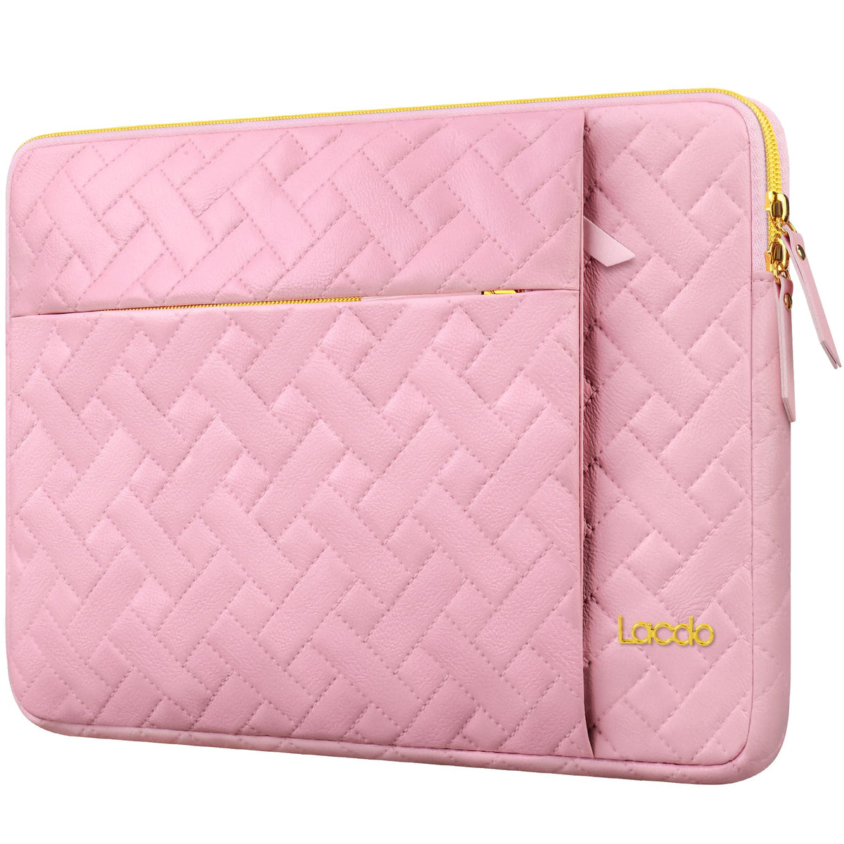 Lacdo Laptop Sleeve Case for 14 inch New MacBook Pro M4/M3/M2/M1 Chips Pro Max A3112 A3401 A3185 A2918 A2992 A2779 A2442 2024-2021, 13.8 inch Surface Laptop 7th Copilot+PC Computer Bag, Sakura Pink