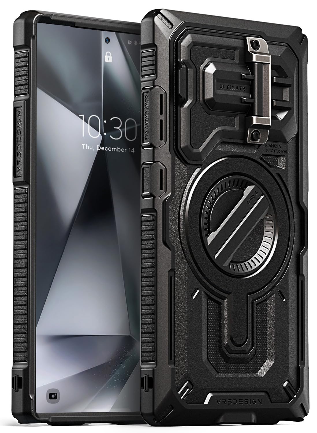 Vrs Design Terra Guard Ultimate For Galaxy S24 Ultra Case [Magnetic], Premium Fully Covered [Camera Lens Protection Cover] [Kick